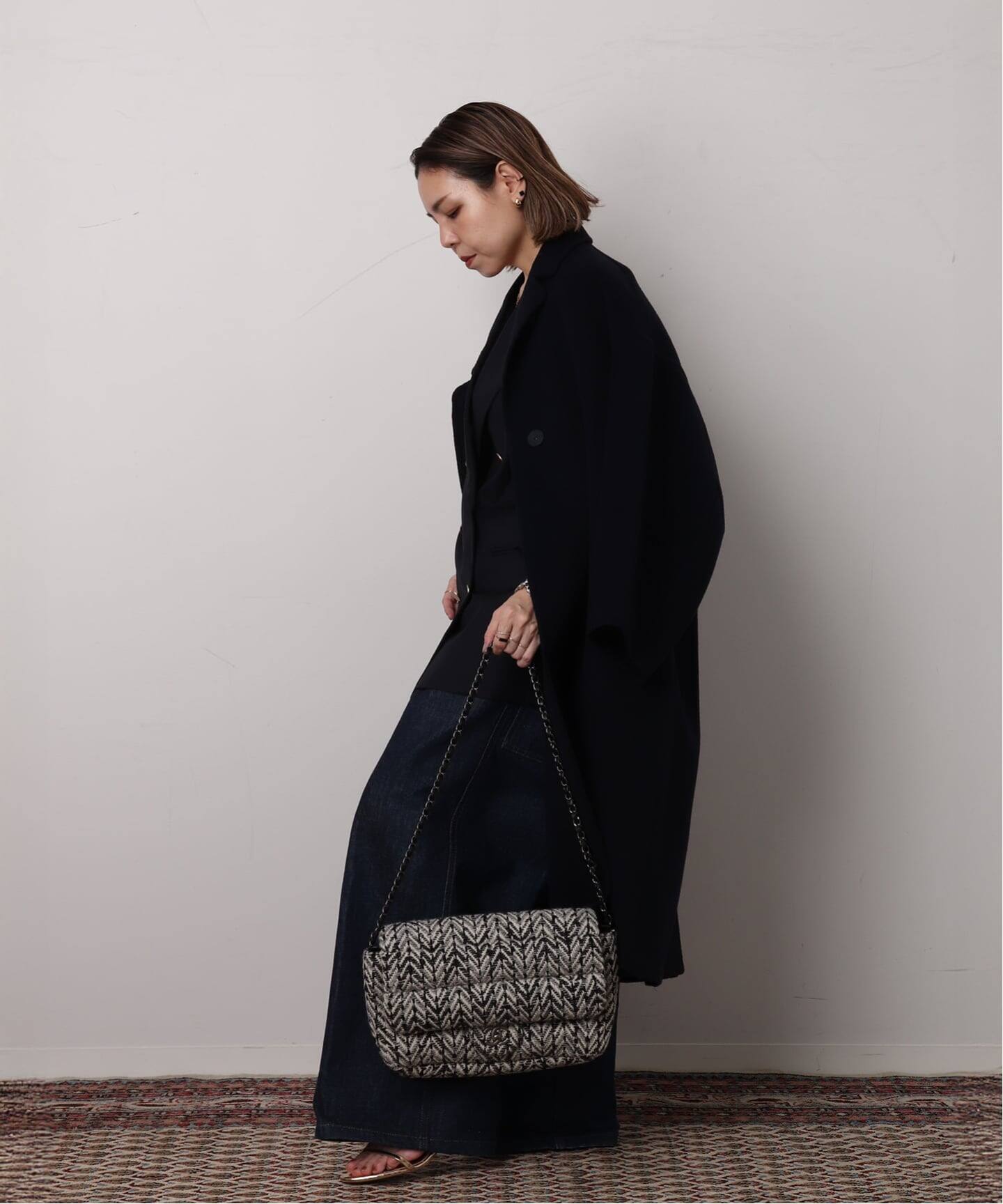 VINTAGE CHANEL/シャネル】チェーンショルダーバッグ tweed