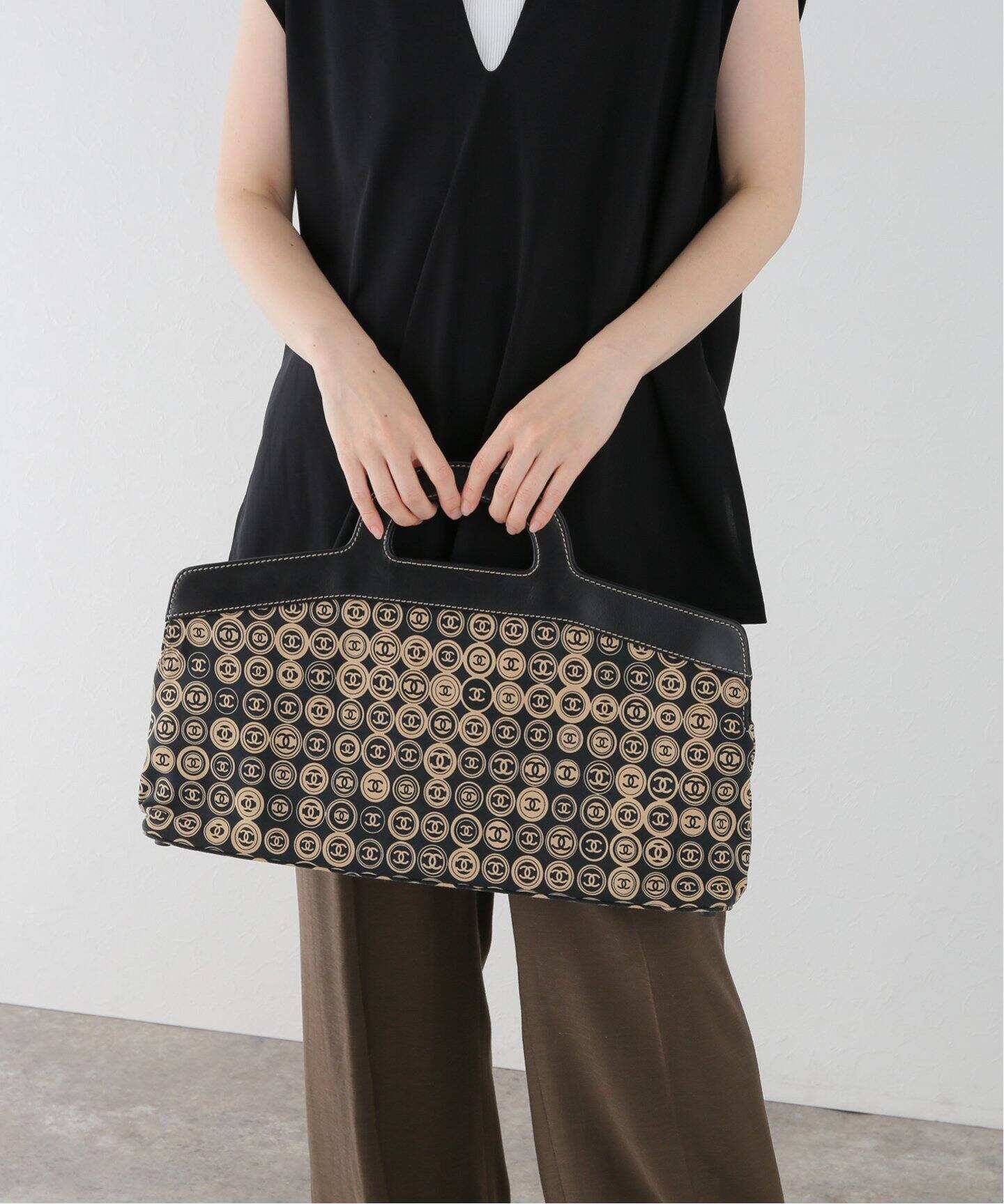 VINTAGE CHANEL/シャネル】ハンドバッグ coco print（ハンドバッグ 
