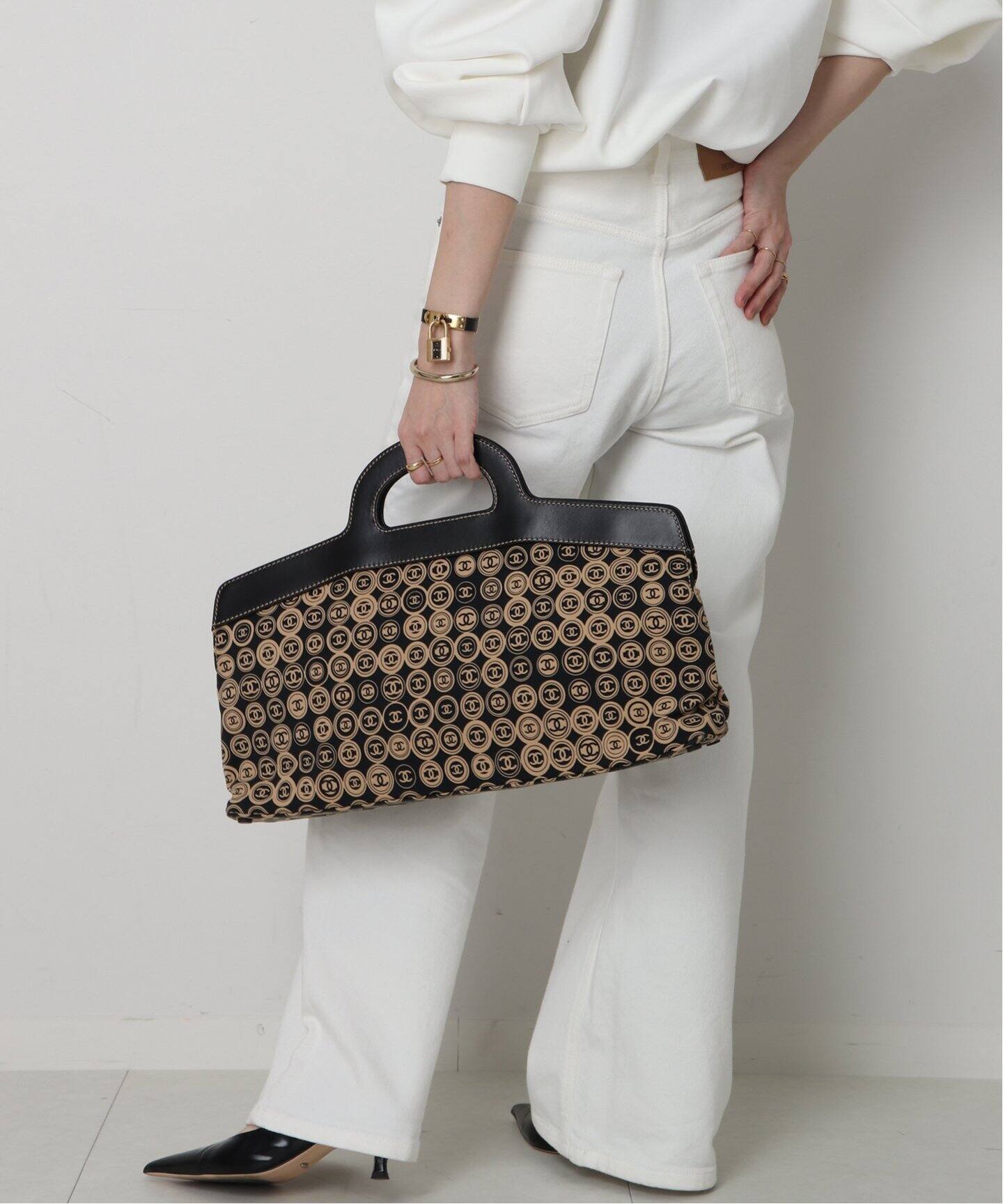 VINTAGE CHANEL/シャネル】ハンドバッグ coco print（ハンドバッグ