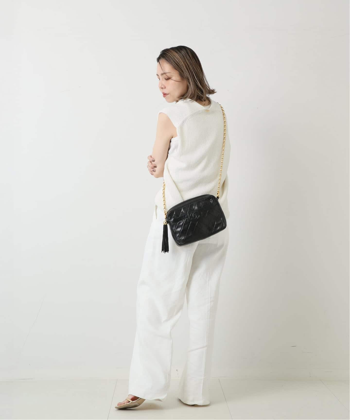 VINTAGE CHANEL/シャネル】 Matelasse チェーンショルダーバッグ 23