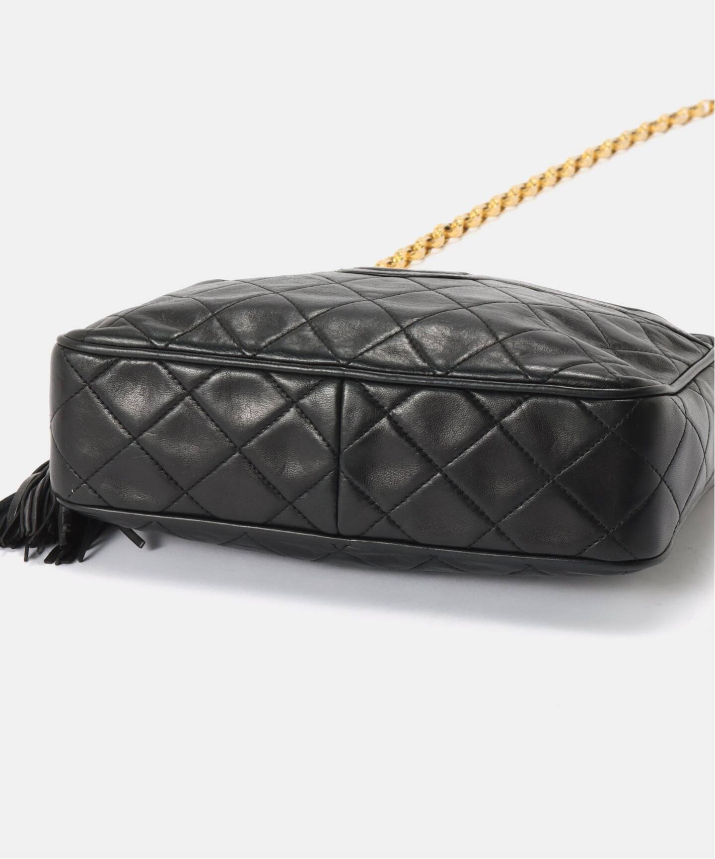 ヴィンテージCHANEL ショルダーバッグ ブラック VINTAGE CHANEL/シャネル】 Matelasse チェーンショルダーバッグ 23