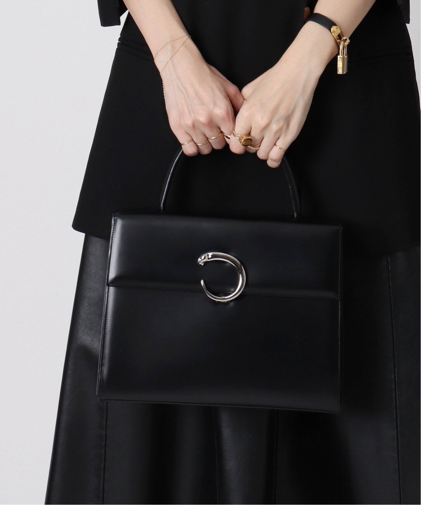 VINTAGE CARTIER/カルティエ】 パンテールライン・ハンドバッグ 