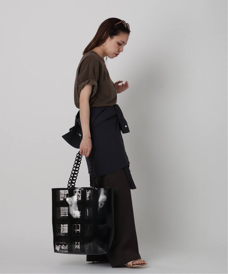 VINTAGE CHANEL/シャネル】 Windowsline ビニールトートバッグ（トート 