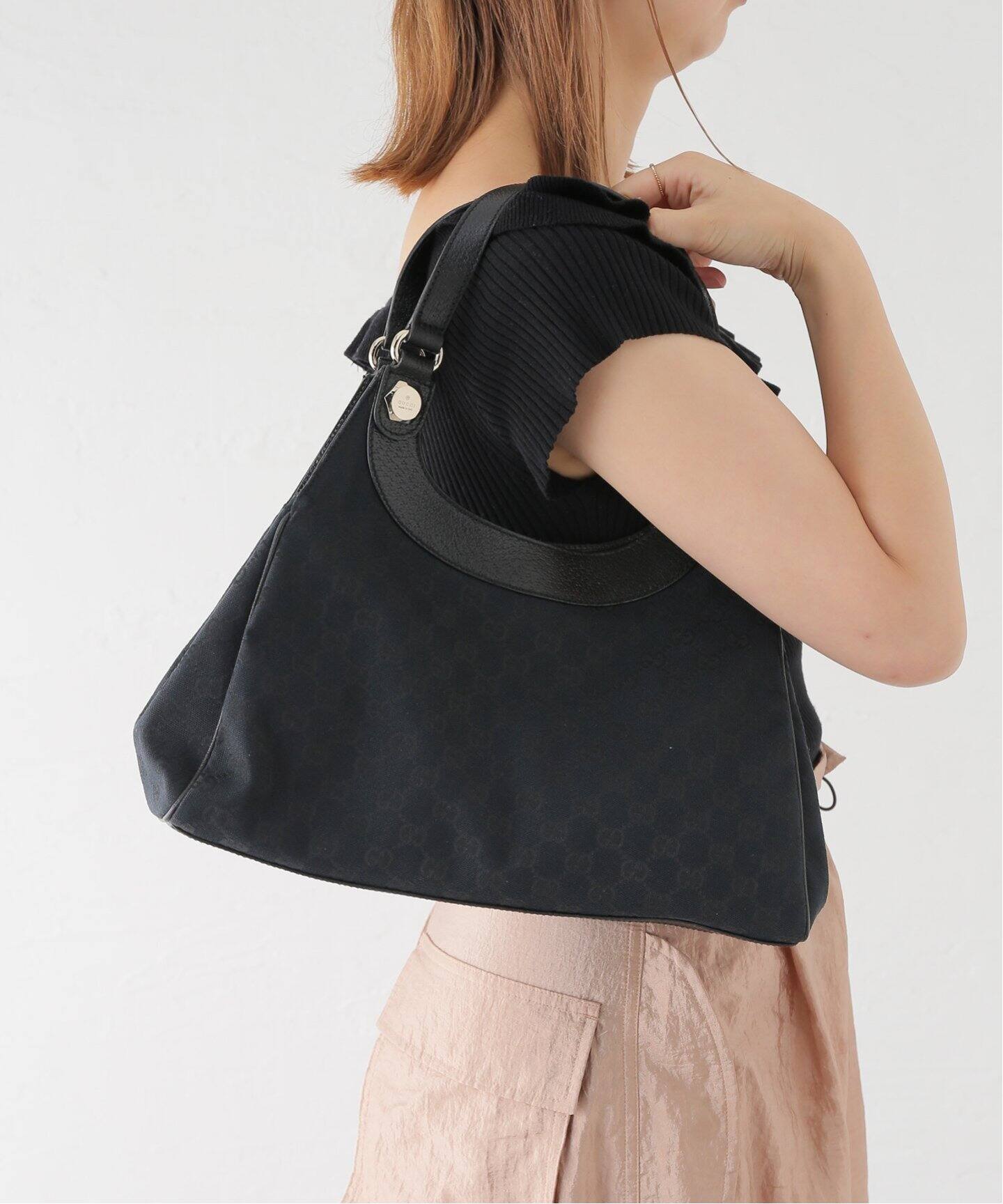 VINTAGE GUCCI/グッチ】GG ハンドバッグ（ハンドバッグ 