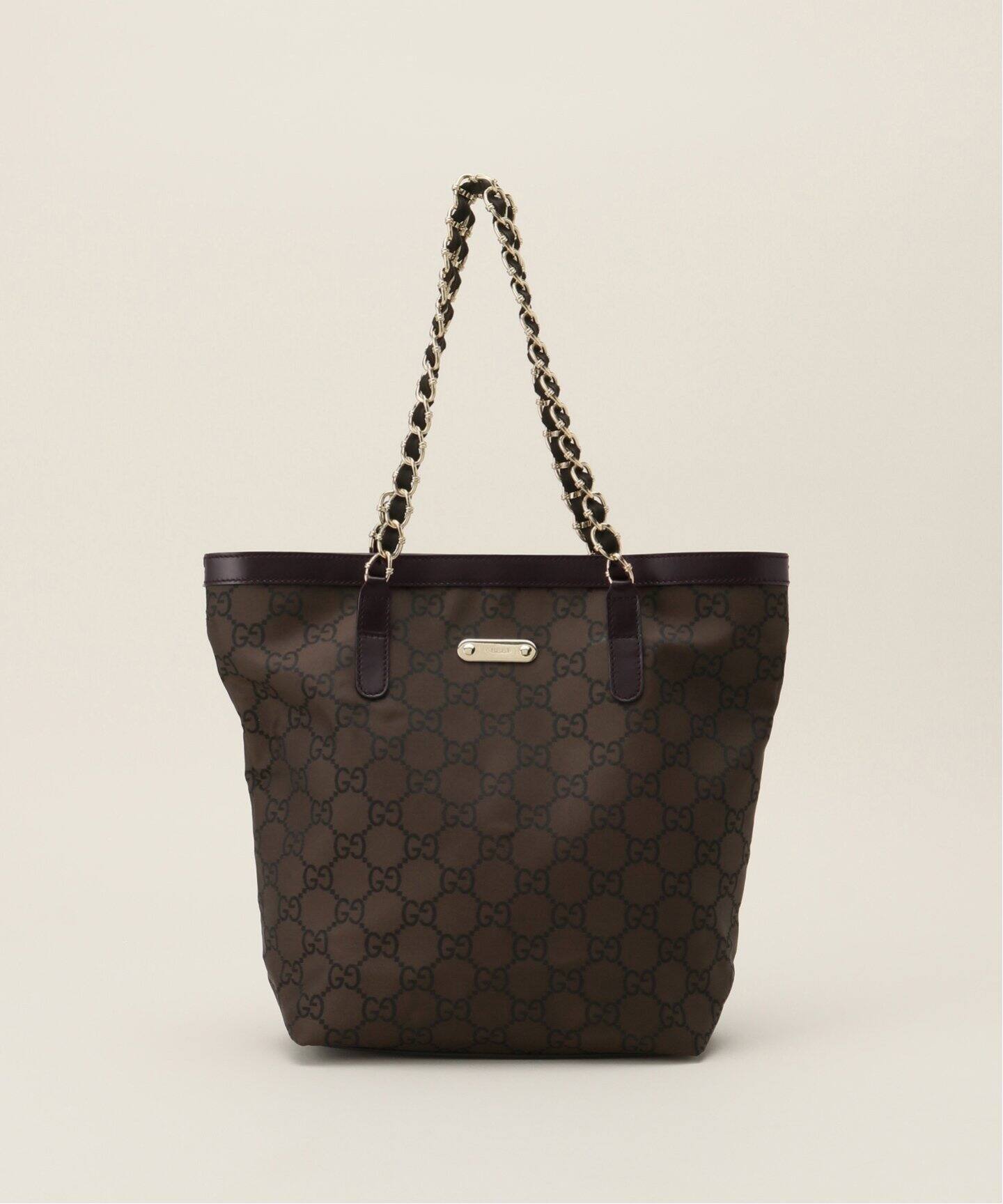 VINTAGE GUCCI/グッチ】チェーントートバッグ 25（トートバッグ  