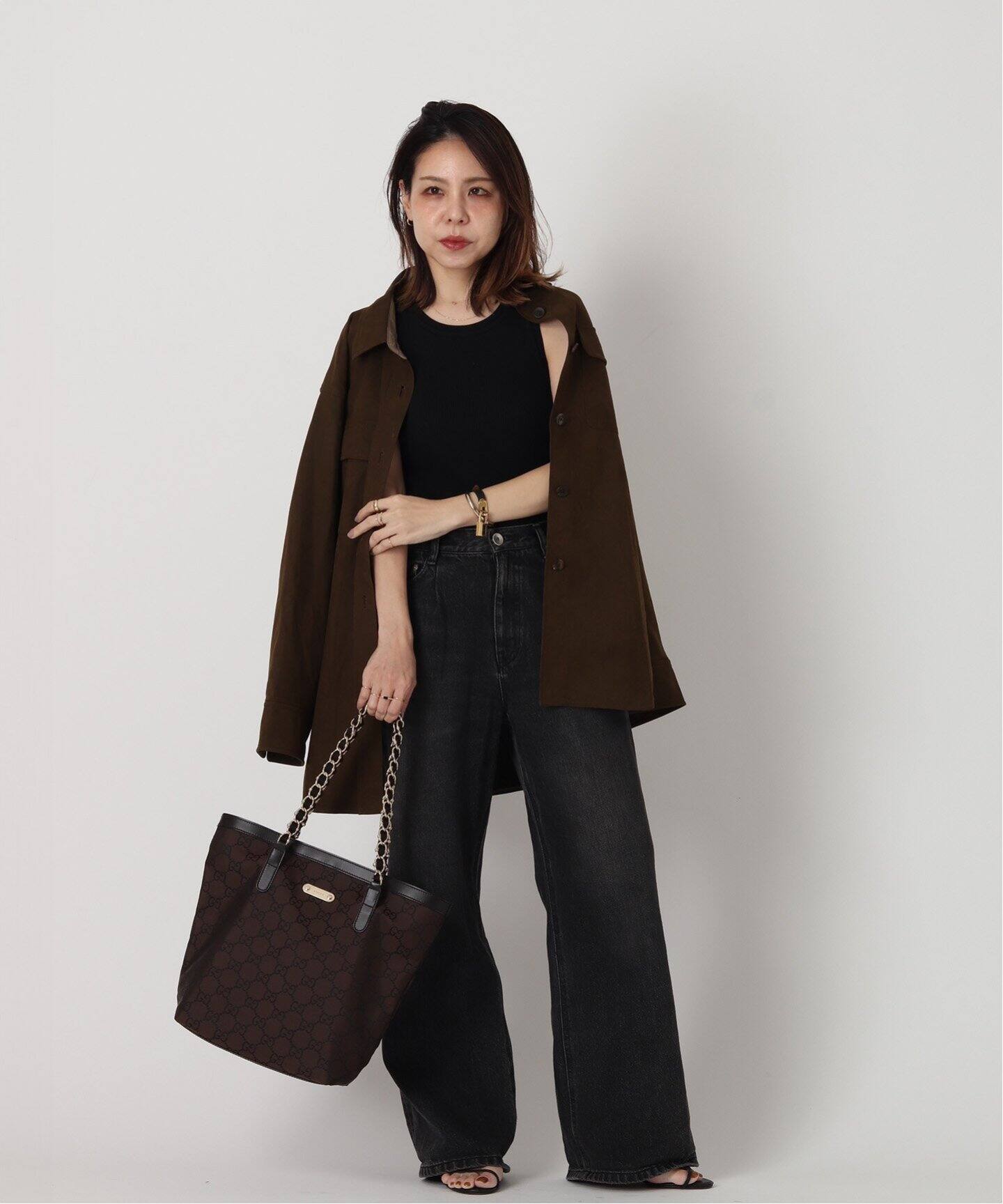 VINTAGE GUCCI/グッチ】チェーントートバッグ 25（トートバッグ  