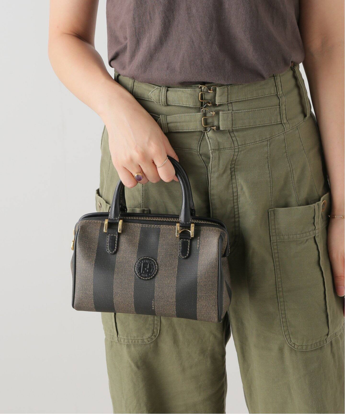 VINTAGE FENDI/フェンディ】Pequin ミニボストンバッグ（ボストン  