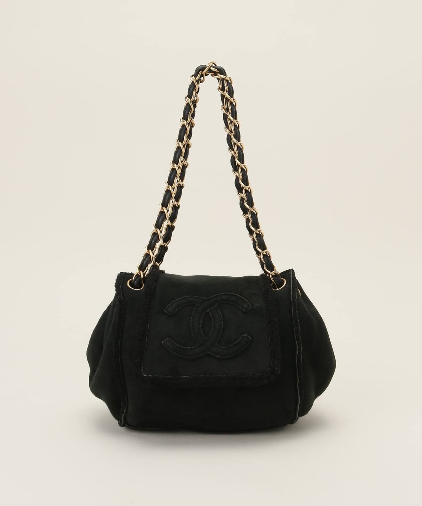 VINTAGE CHANEL/シャネル】ムートン チェーンショルダーバッグ  