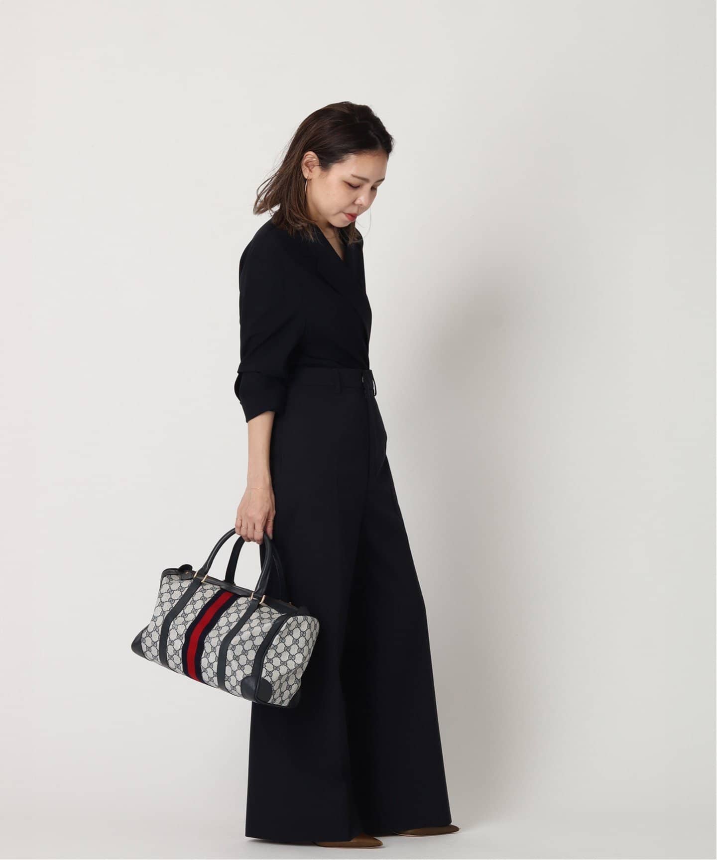 GUCCI ボストンバッグ GUCCI(グッチ) 80's vintage suede boston bag ヴィンテージ