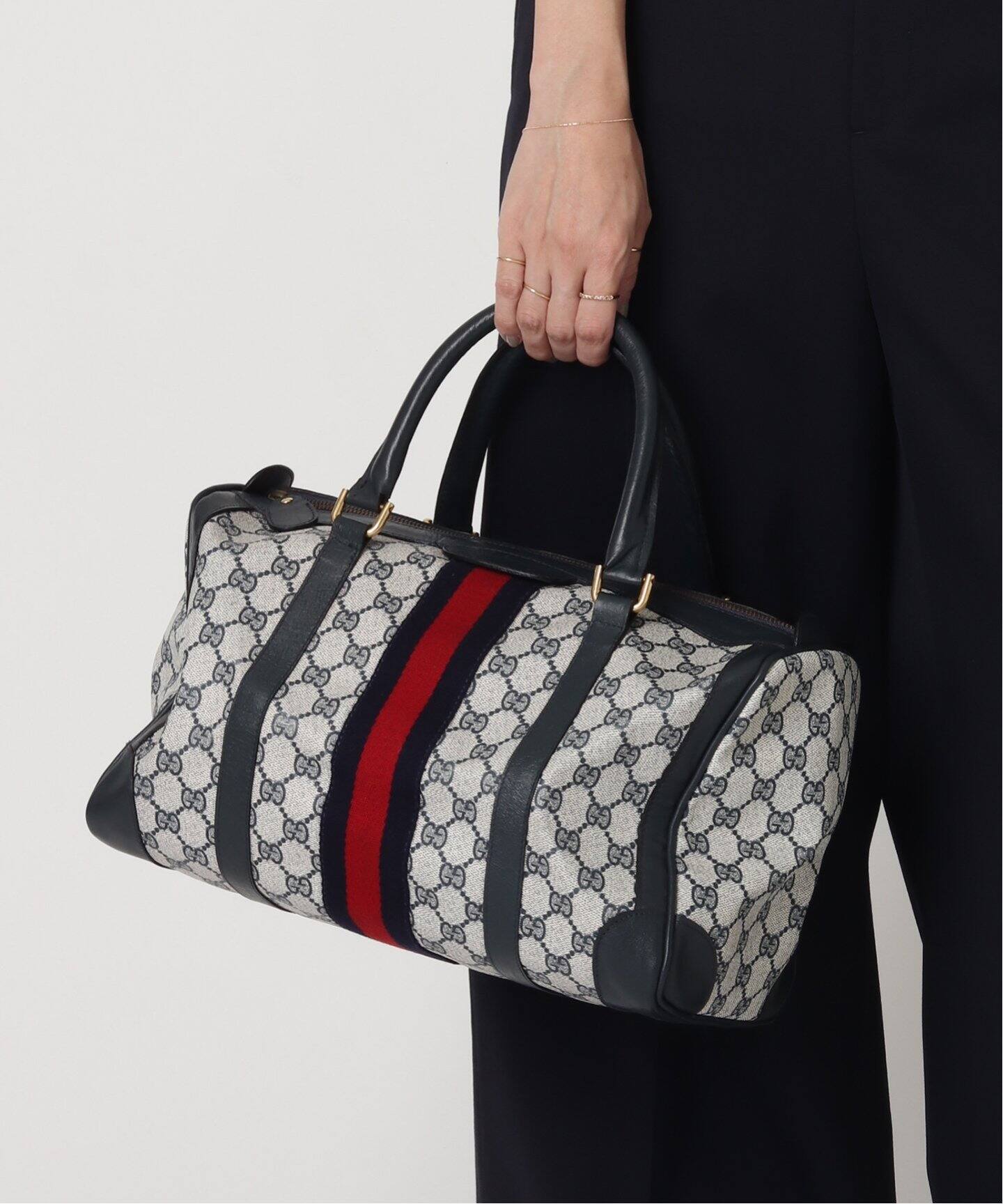 VINTAGE GUCCI/グッチ】GG ボストンバッグ 33（ボストンバッグ 