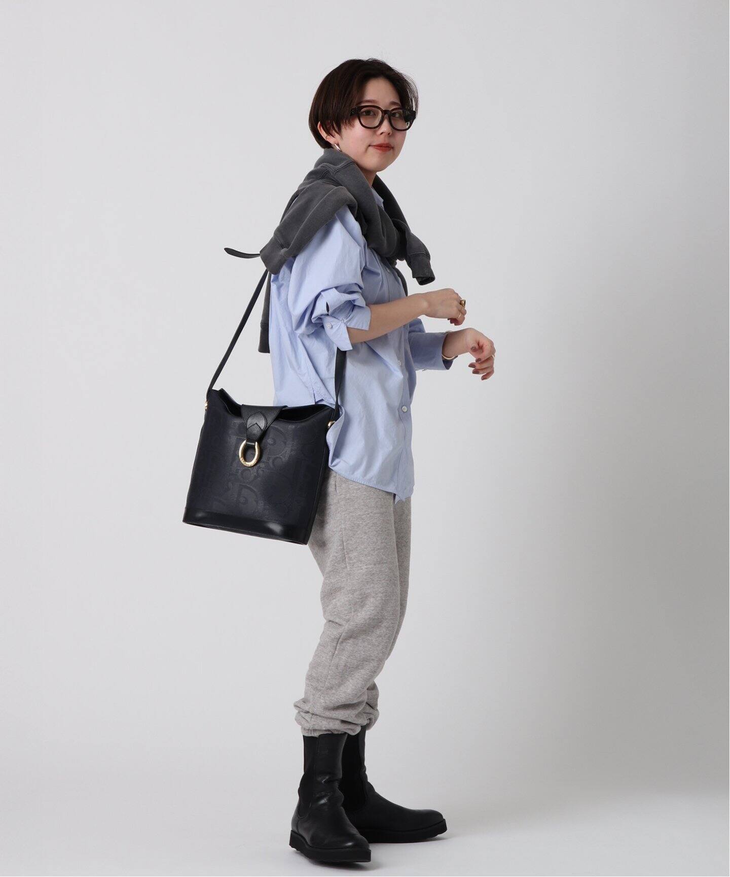 極美品 Lサイズ Christian Dior ディオール 袖ロゴ か弱い ニット