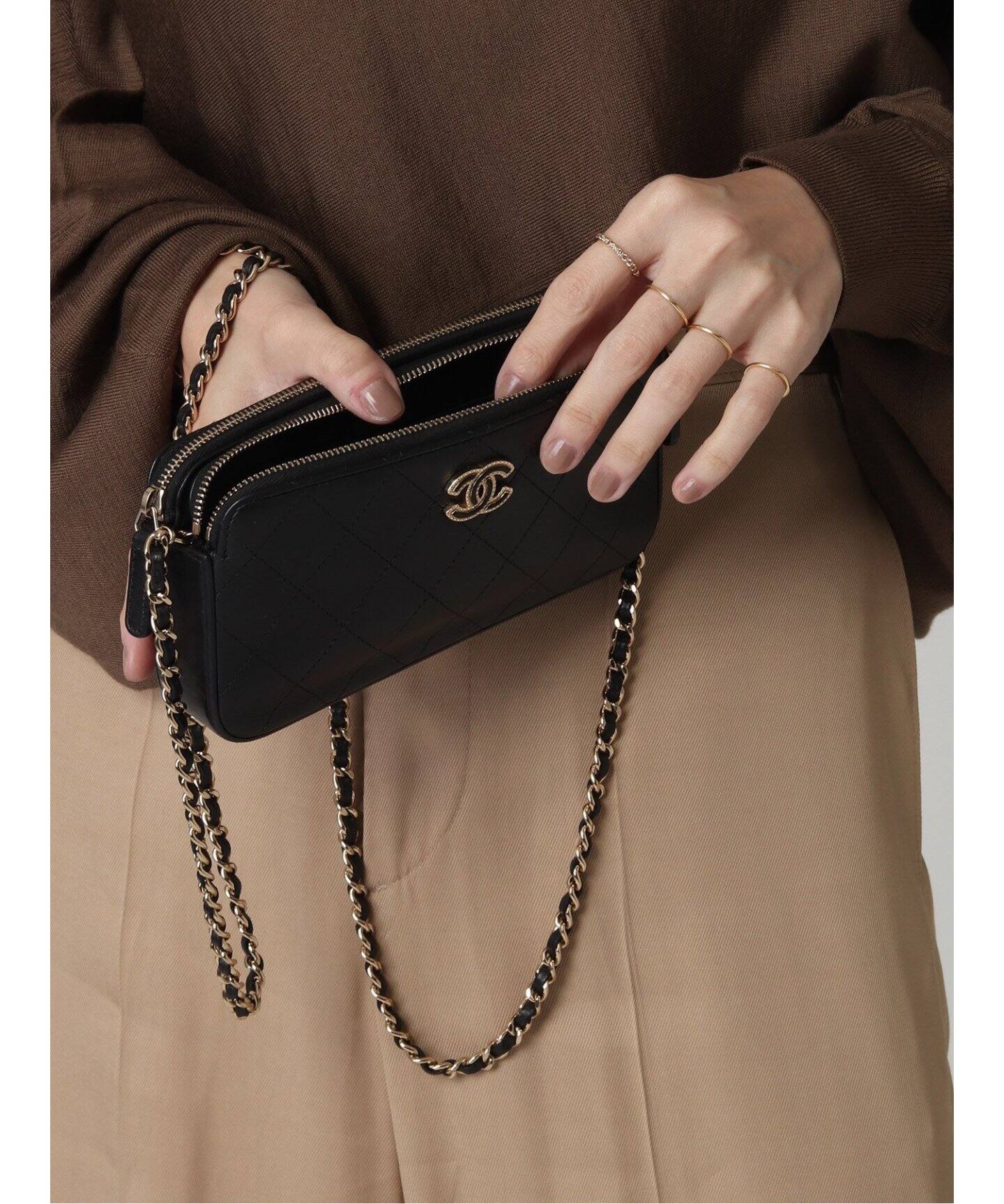 VINTAGE CHANEL/シャネル】マトラッセチェーンウォレット（ショルダー  