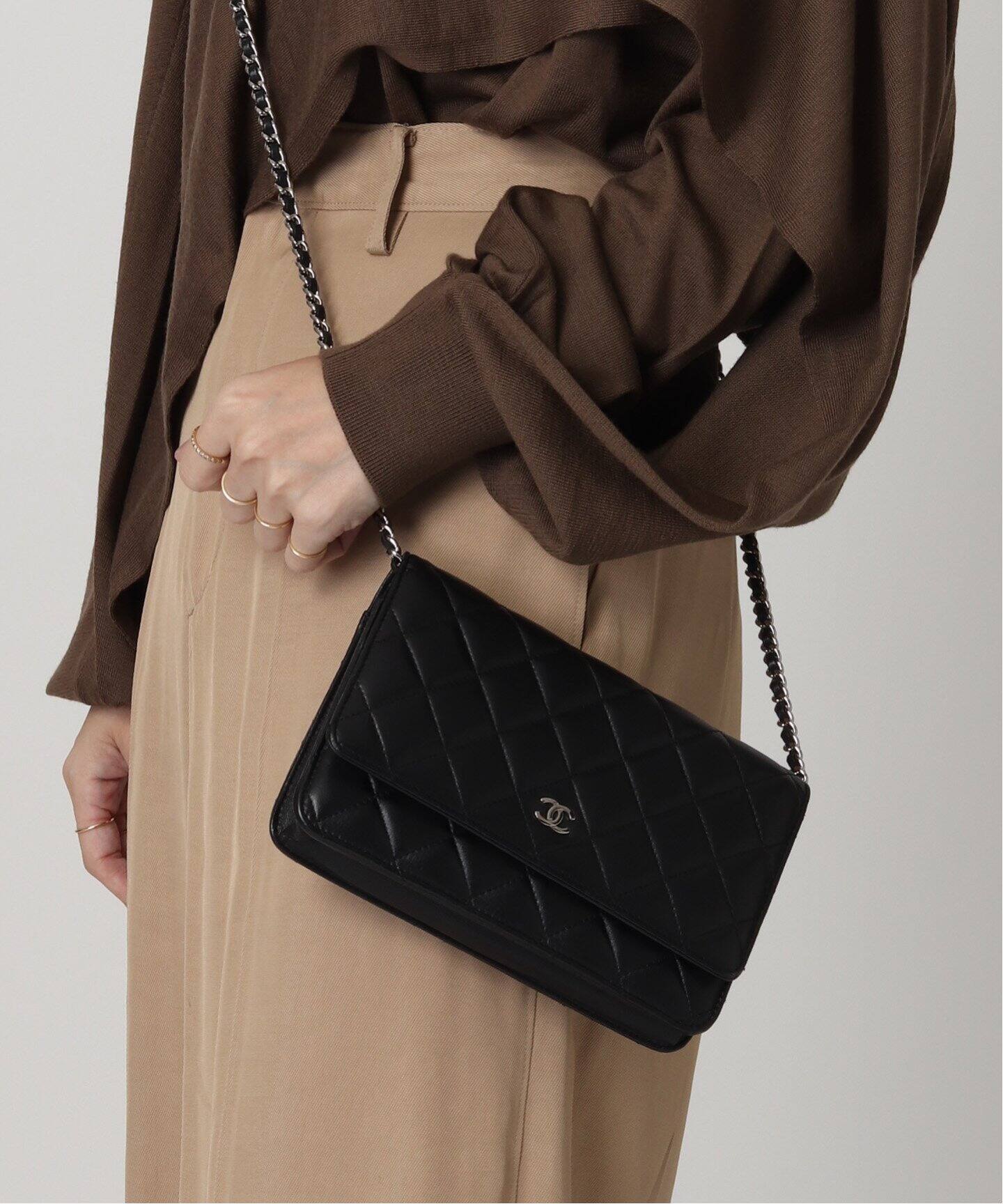 VINTAGE CHANEL/シャネル】マトラッセチェーンウォレット（ショルダー  