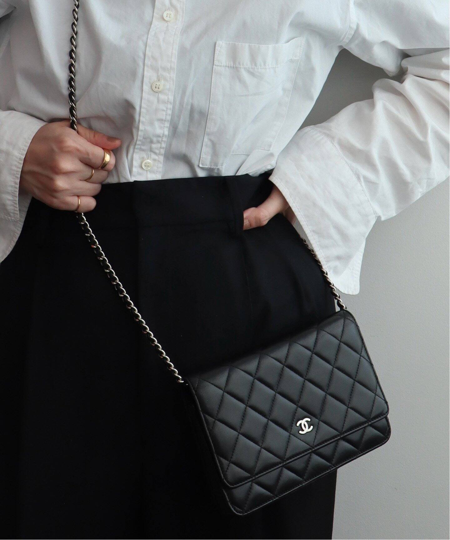 VINTAGE CHANEL/シャネル】マトラッセチェーンウォレット（ショルダー  