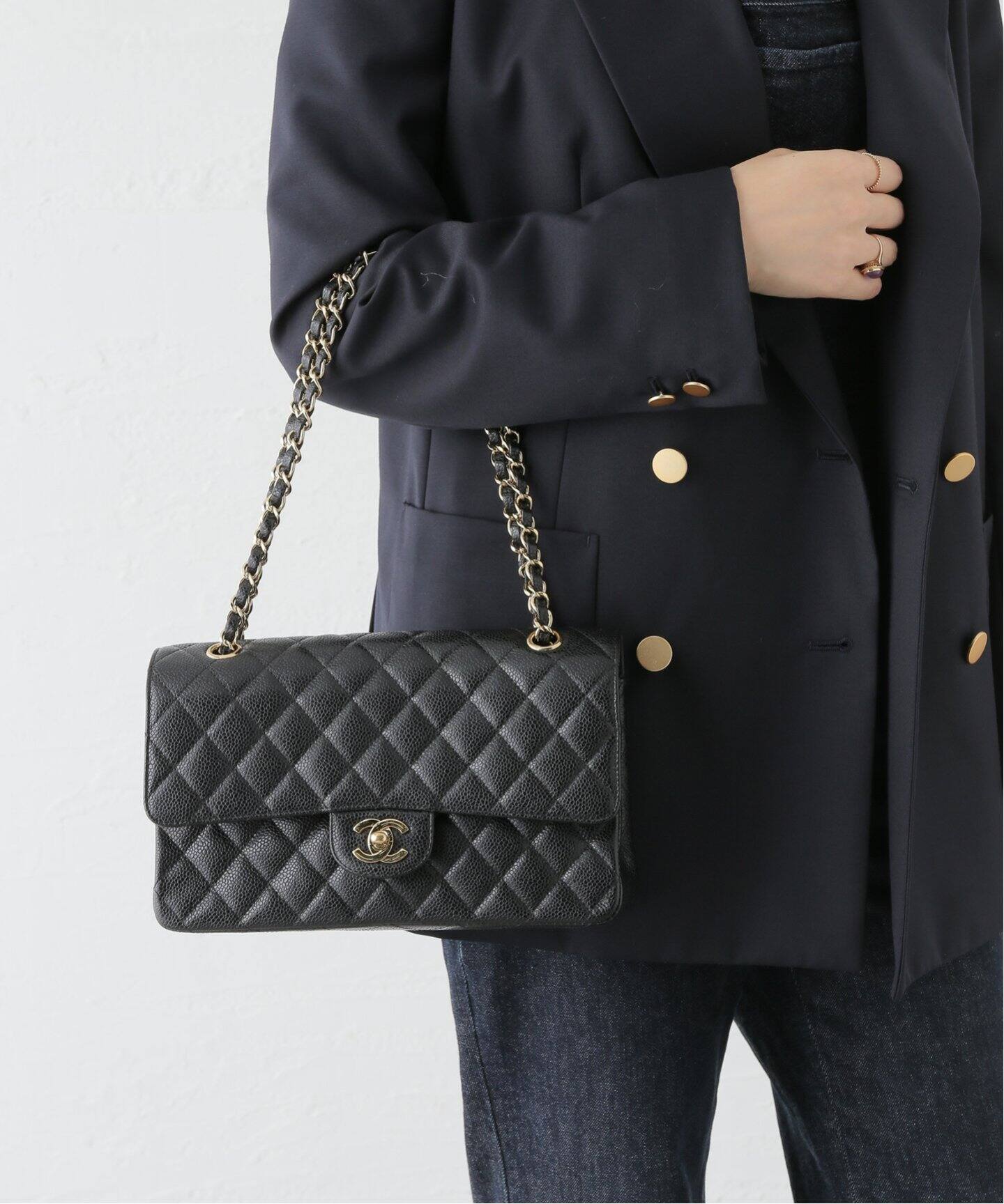 VINTAGE CHANEL/シャネル】マトラッセチェーンショルダーバッグ 25 cv 