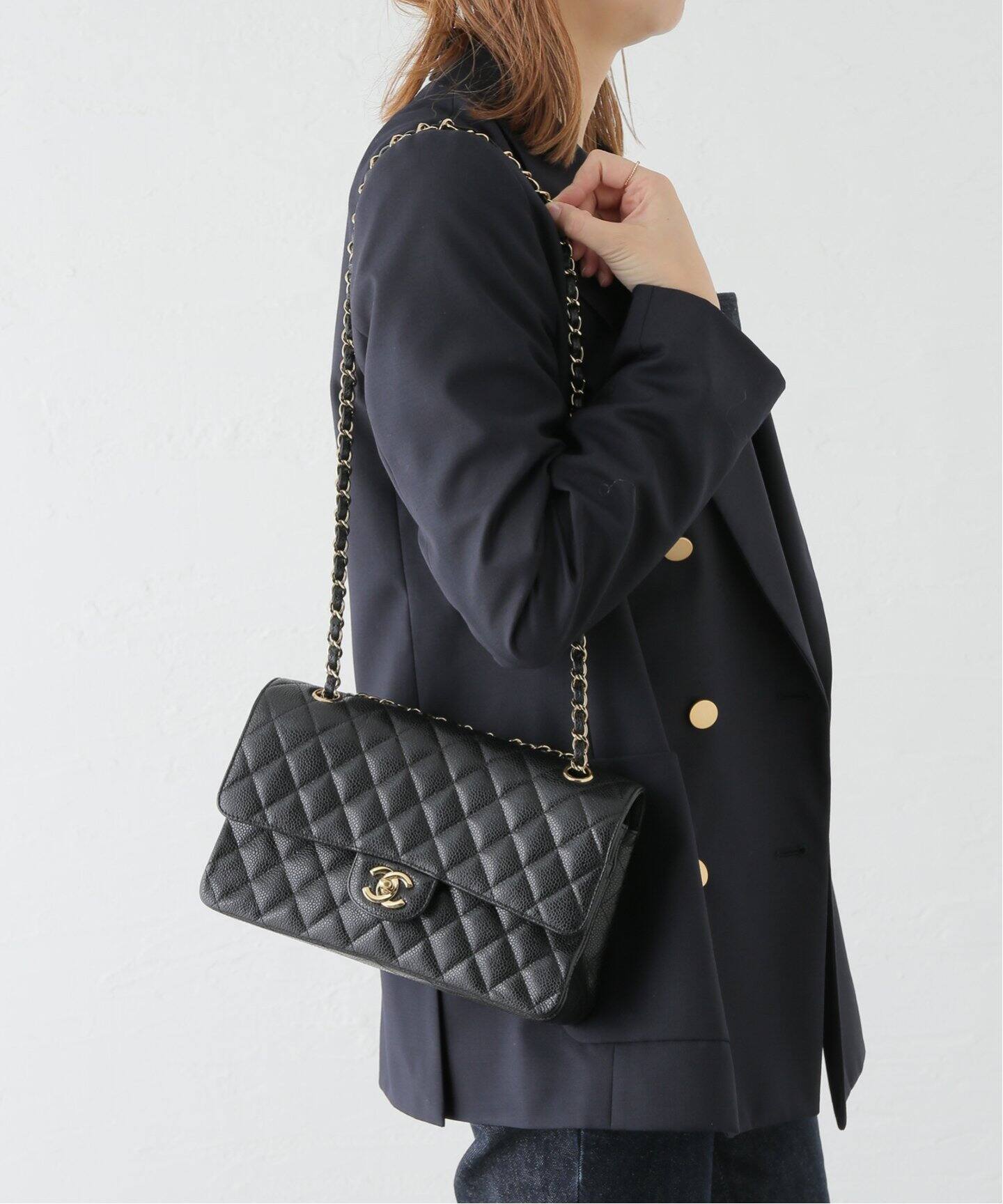 VINTAGE CHANEL/シャネル】マトラッセチェーンショルダーバッグ 25 cv 