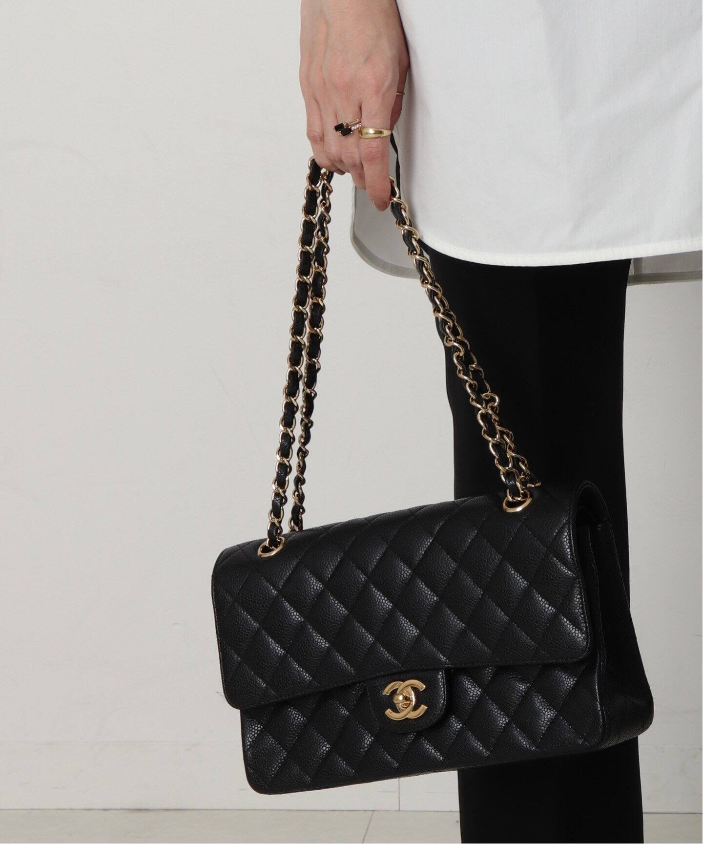 VINTAGE CHANEL/シャネル】マトラッセチェーンショルダーバッグ 25 cv  