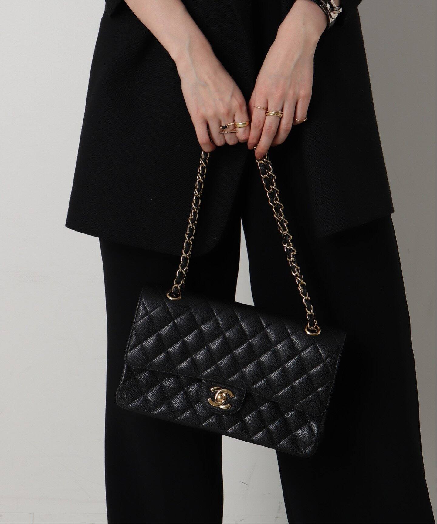 VINTAGE CHANEL/シャネル】マトラッセチェーンショルダーバッグ 25 cv 