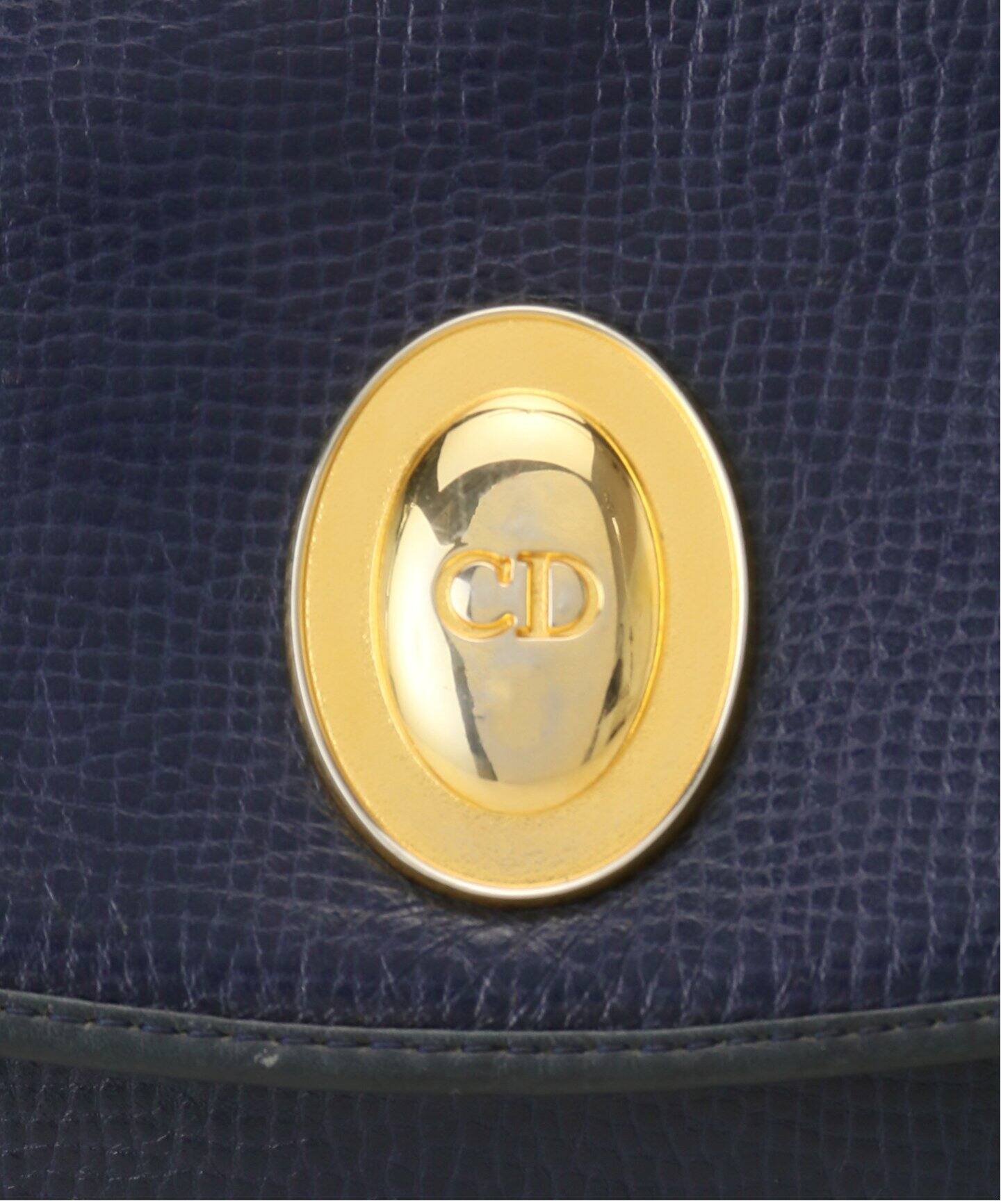 クリスチャンディオール Christian Dior トロッター柄 ネイビー
