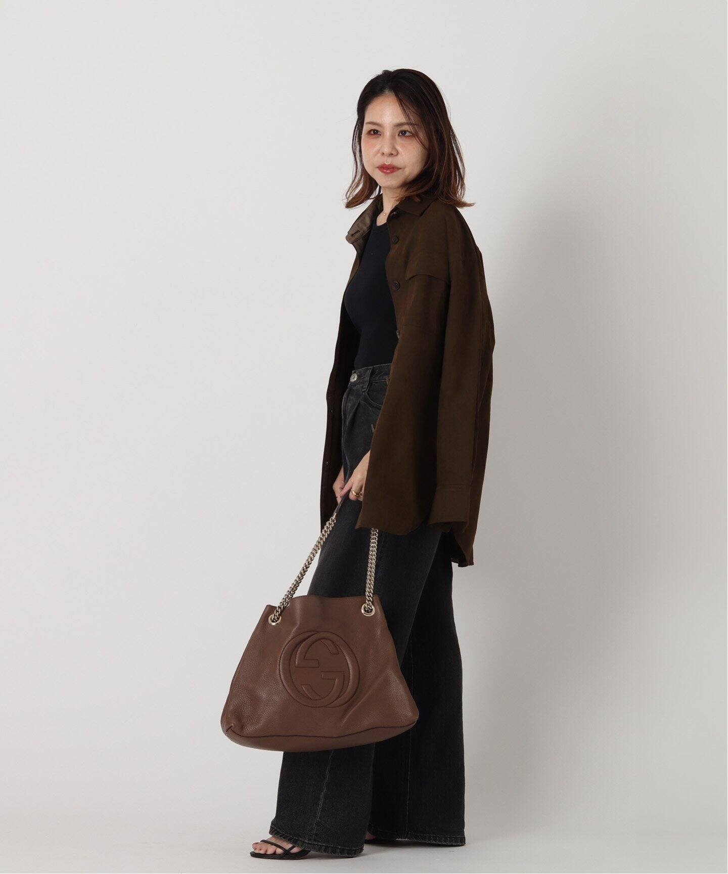 VINTAGE GUCCI/グッチ】Soho チェーントートバッグ（トートバッグ  