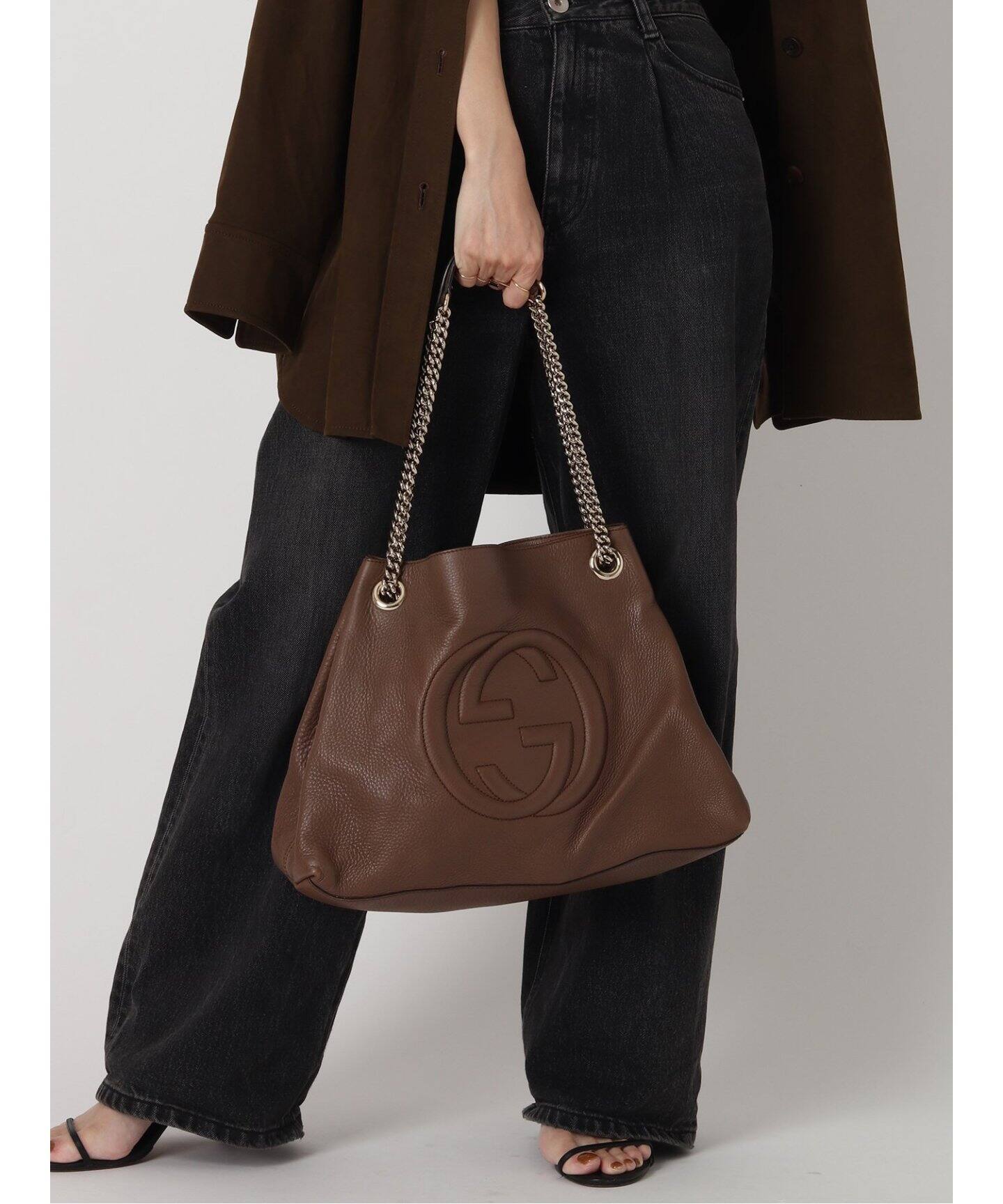 VINTAGE GUCCI/グッチ】Soho チェーントートバッグ（トートバッグ 