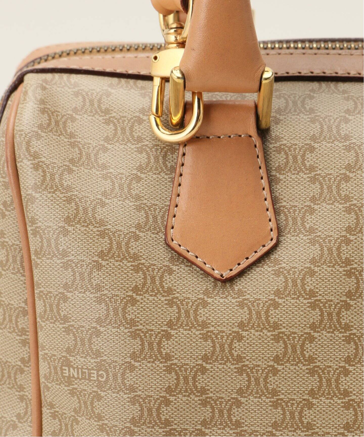 CELINE 離れれ セリーヌ マカダム柄大容量ボストンバッグ 