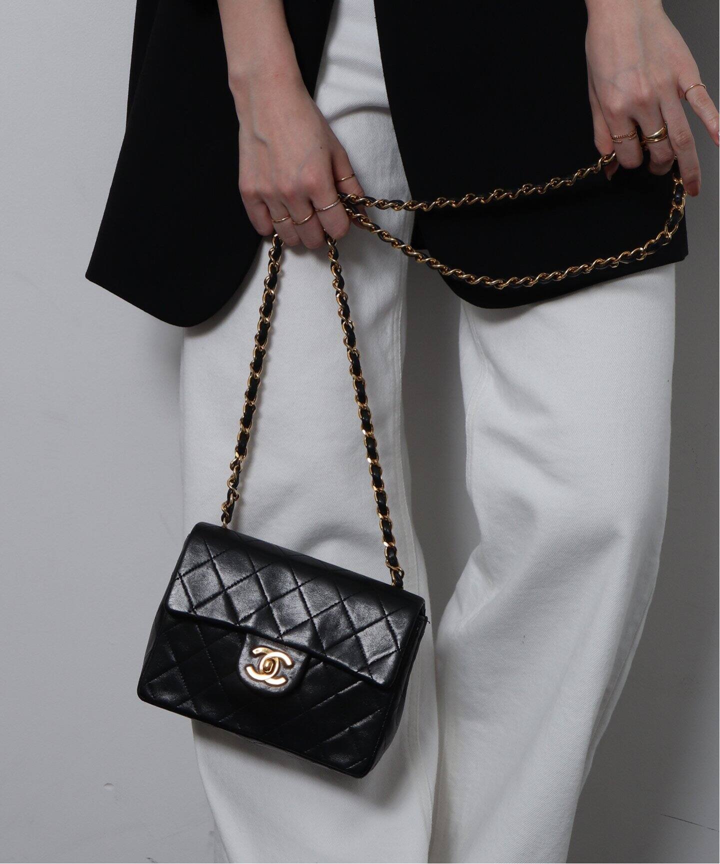 VINTAGE CHANEL/シャネル】 ミニマトラッセチェーンショルダーバッグ 