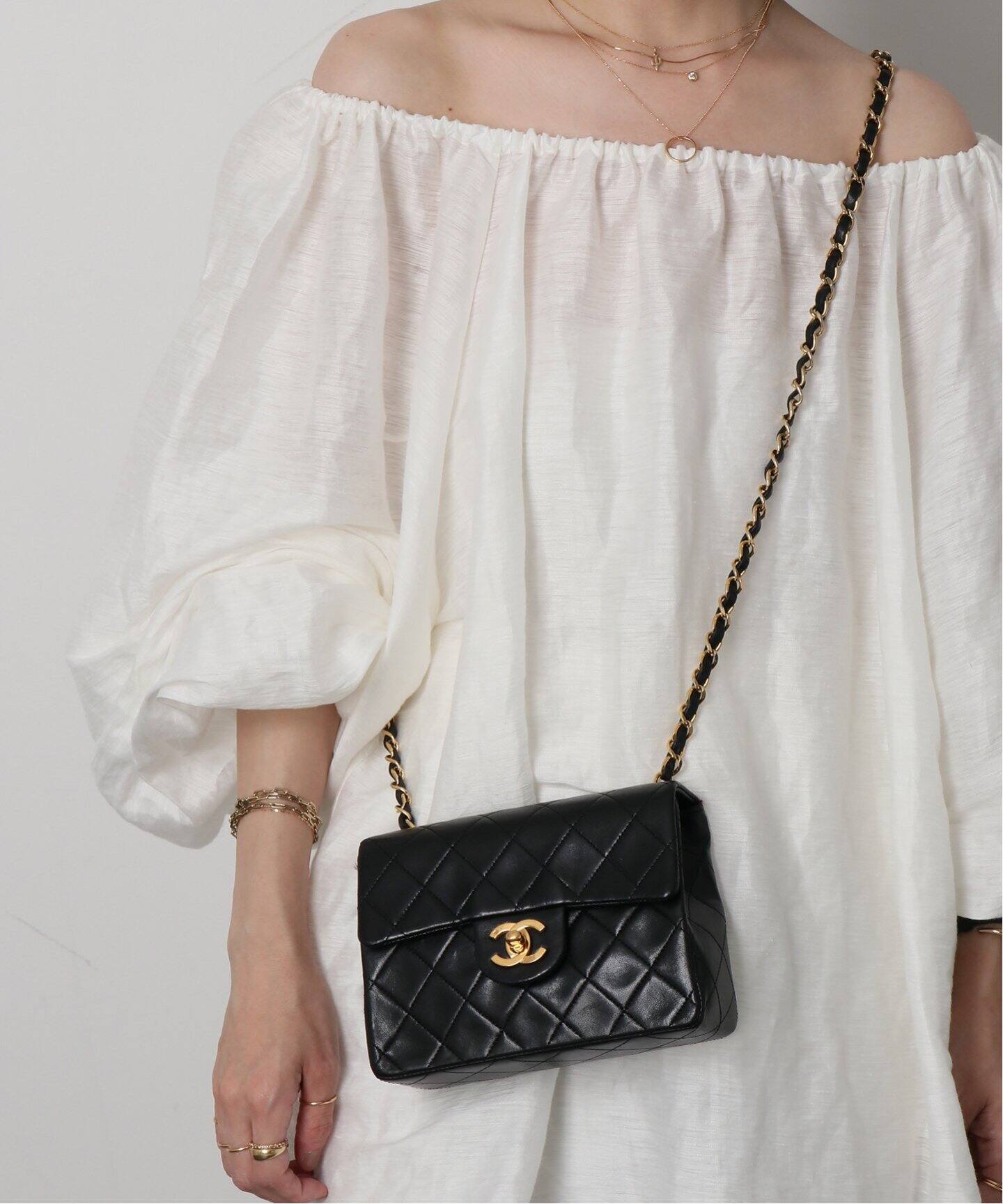 VINTAGE CHANEL/シャネル】 ミニマトラッセチェーンショルダーバッグ  