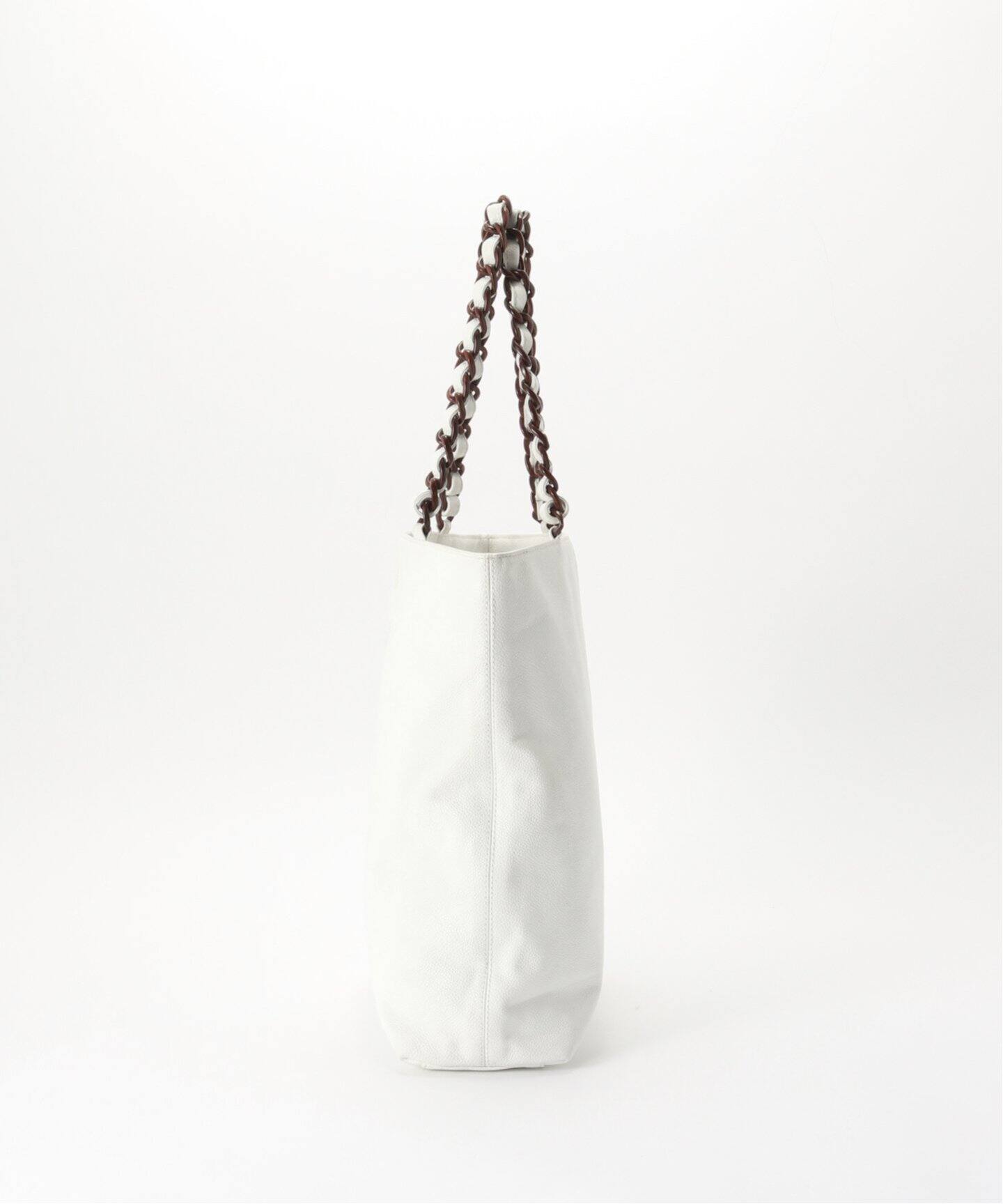 【CHANEL】Chanel vintage tote bag★トートバッグ ホワイト Chanel Tote White Tote Bag With Chain Handles..large