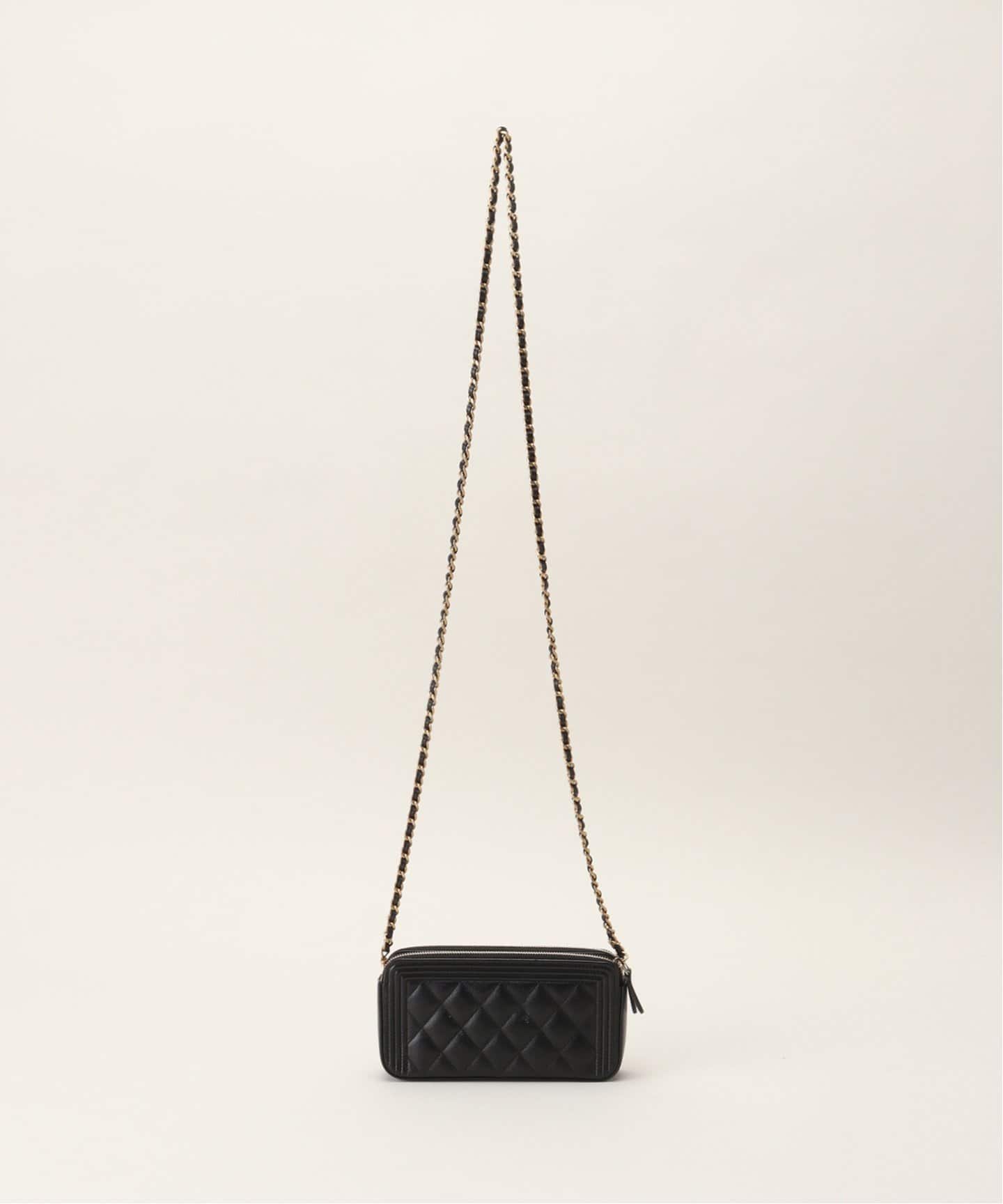 VINTAGE シャネル BOY CHANEL チェーンウォレット ブラック VINTAGE CHANEL/シャネル】Boy chanel チェーンウォレット