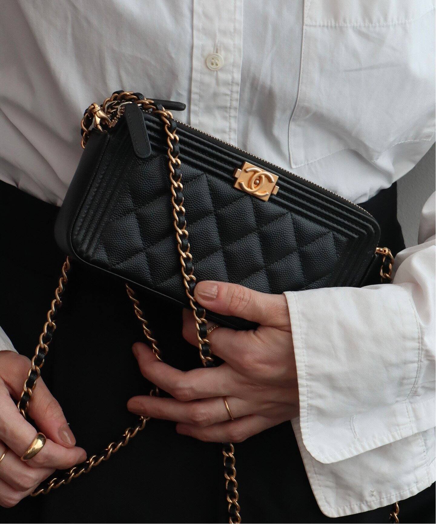 VINTAGE CHANEL/シャネル】Boy chanel チェーンウォレット（ショルダー  