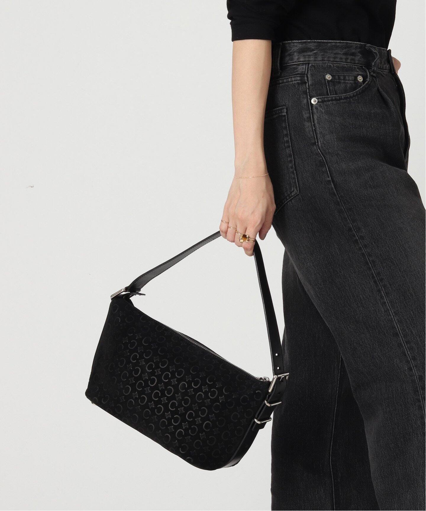 VINTAGE CELINE/セリーヌ】Cマカダム セミショルダーバッグ 
