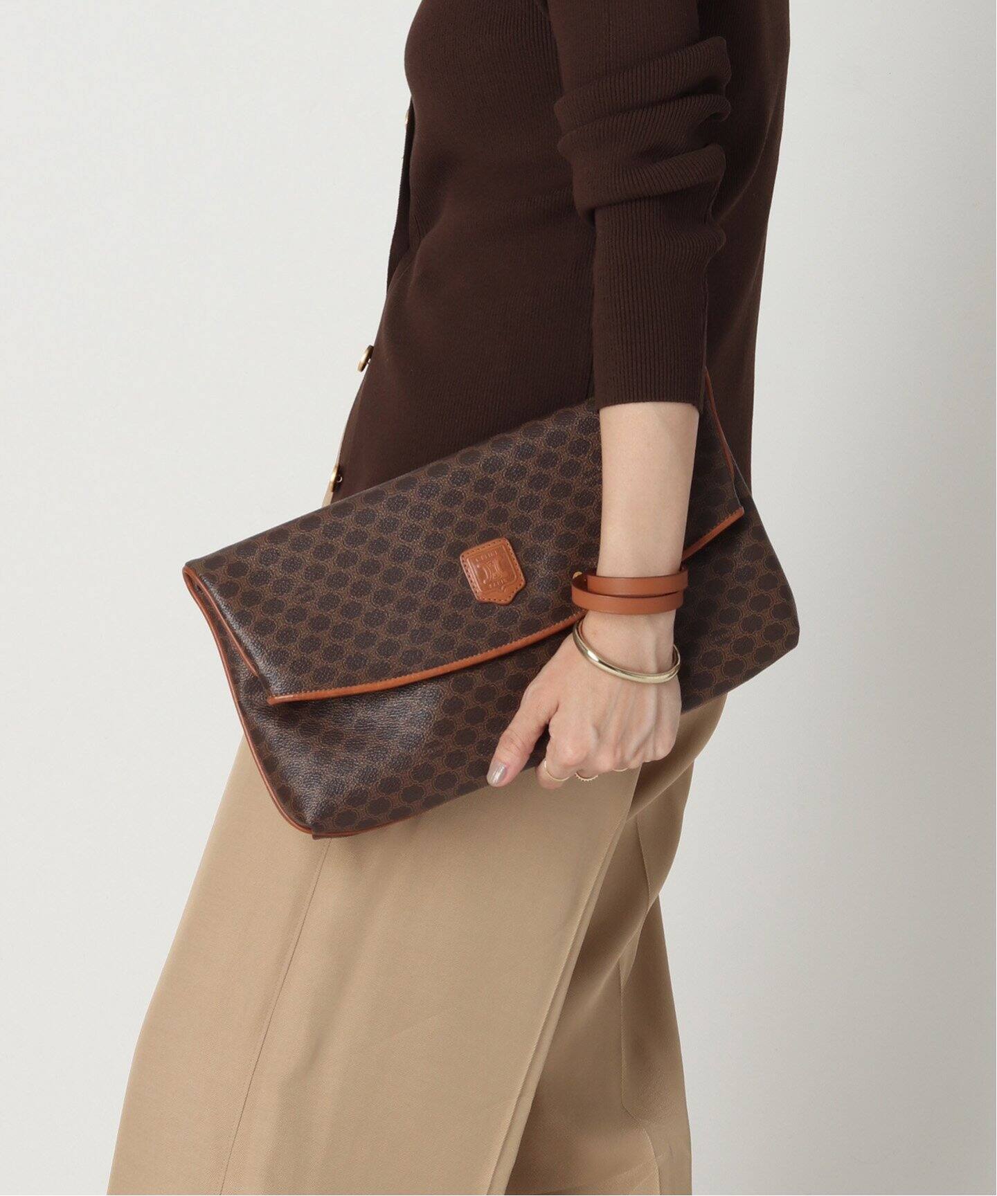 VINTAGE CELINE/セリーヌ】マカダム クラッチバッグ（その他バッグ  