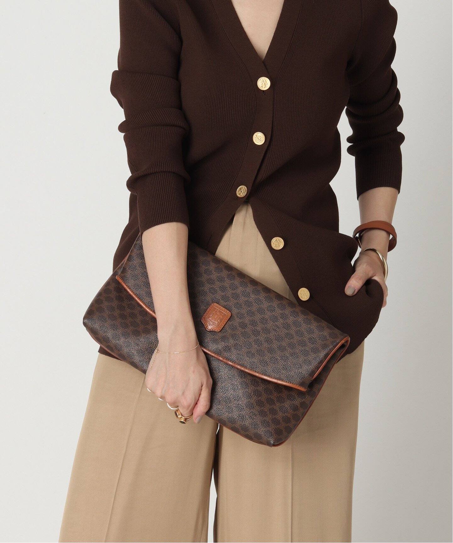 VINTAGE CELINE/セリーヌ】マカダム クラッチバッグ（その他バッグ  