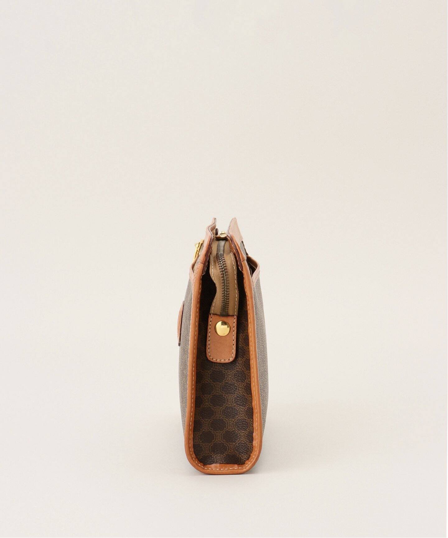 美品・正規品✩ セリーヌ マカダム柄 キャンバス×レザー クラッチ  