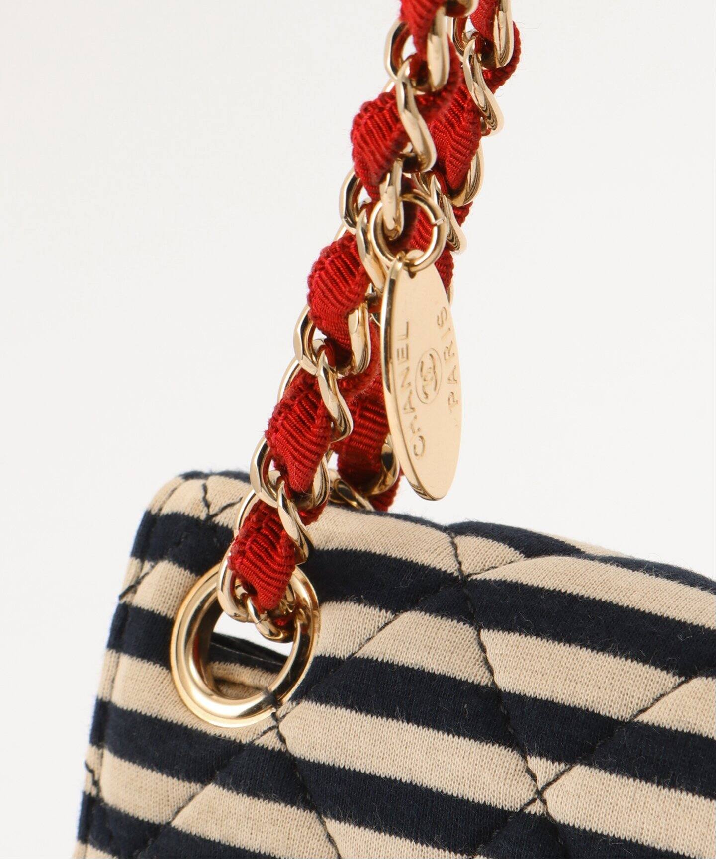 VINTAGE CHANEL/シャネル】Matelasse ボーダー チェーンショルダー 