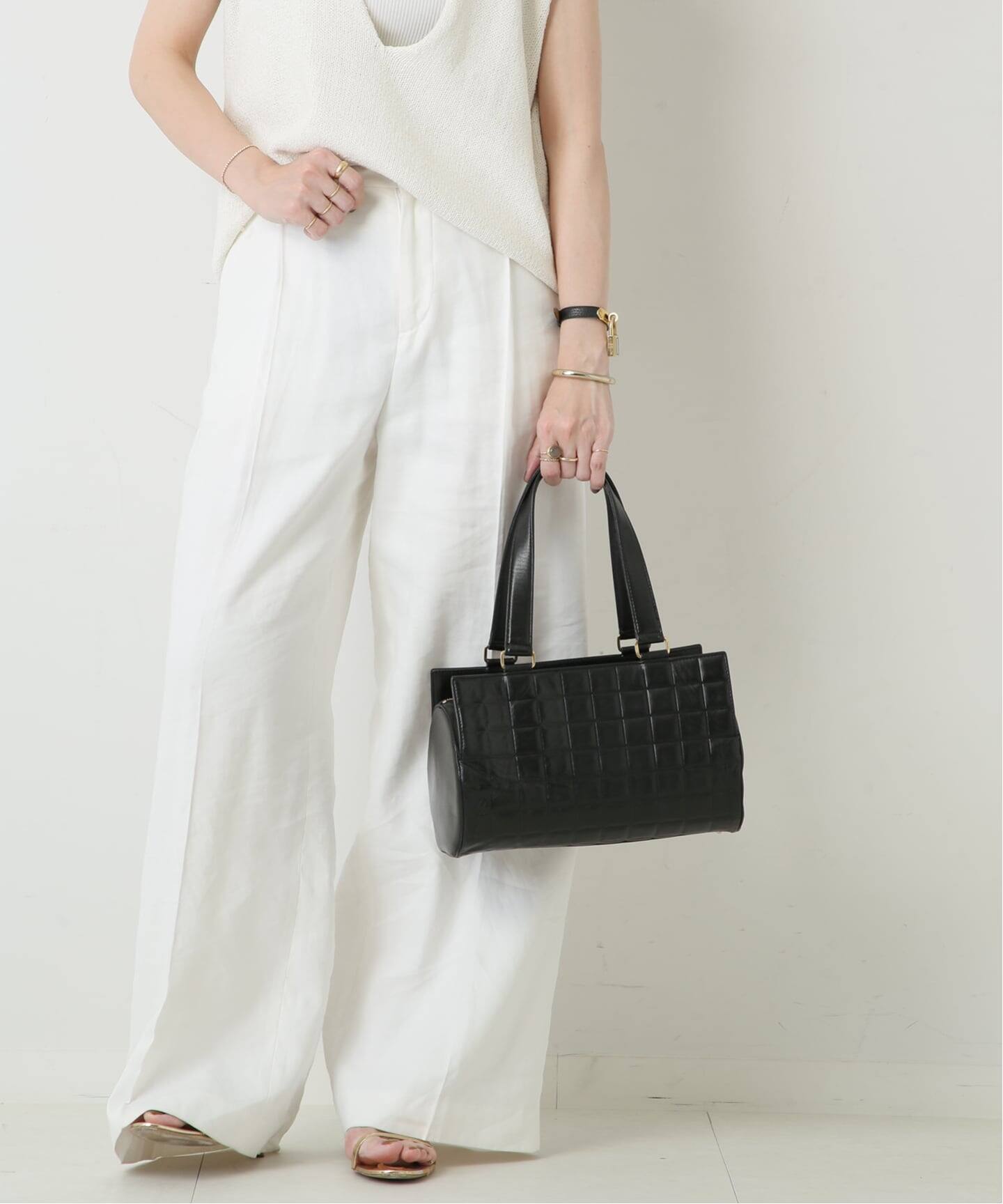 VINTAGE CHANEL/シャネル】Choco bar ハンドバッグ 27（ボストンバッグ