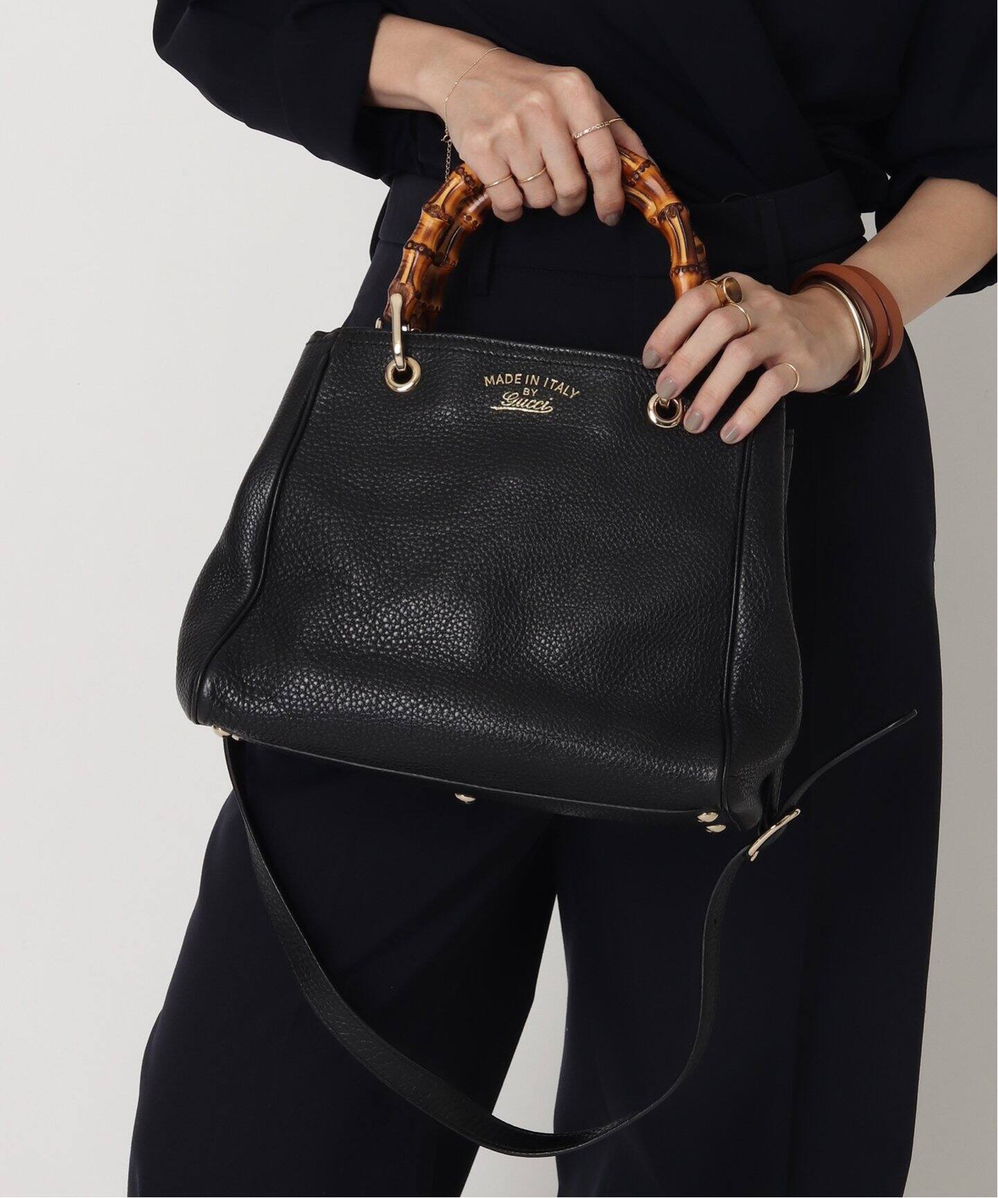 VINTAGE GUCCI/グッチ】Bamboo Shopper mini 2way（ショルダーバッグ 
