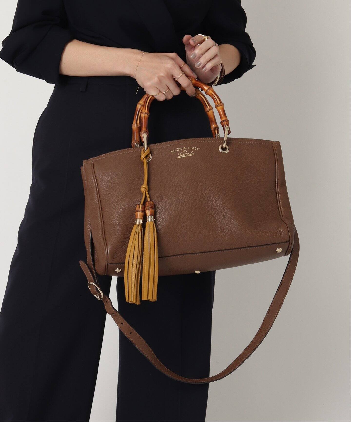 VINTAGE GUCCI/グッチ】Bamboo Shopper 2way（ショルダーバッグ 