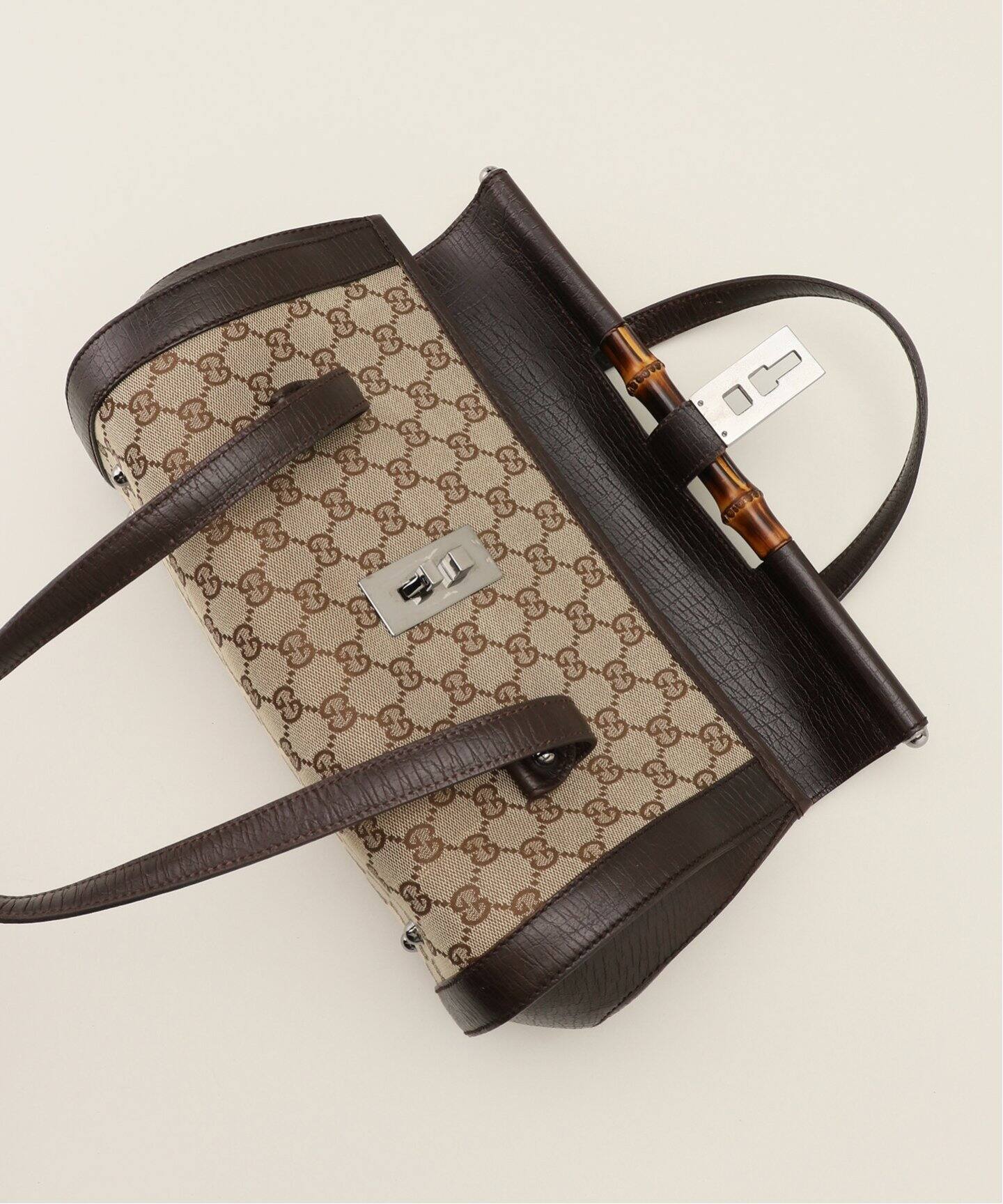 VINTAGE GUCCI/グッチ】Bamboo ハンドバッグ（ハンドバッグ 