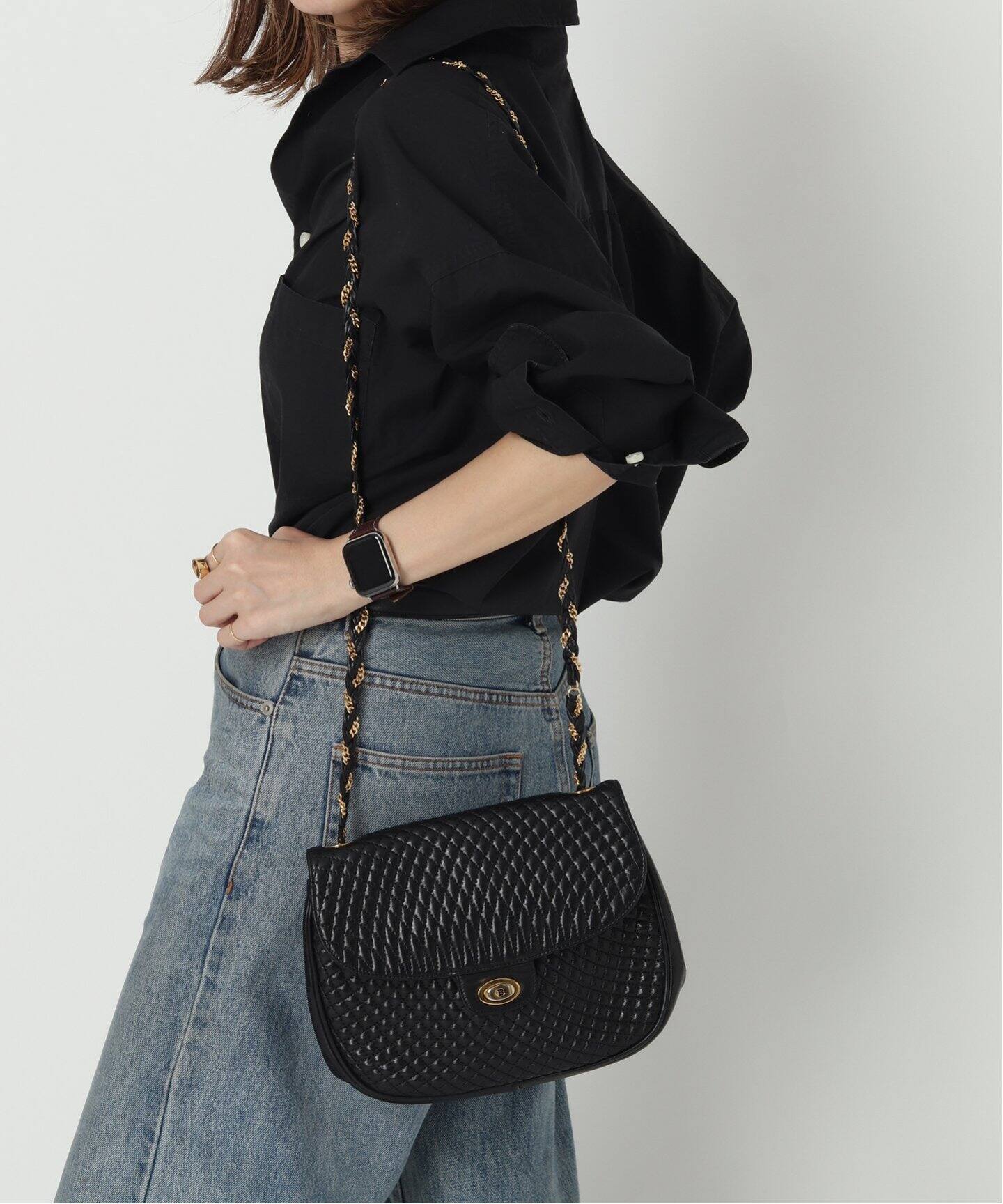 VINTAGE BALLY/バリー】チェーンショルダーバッグ（ショルダーバッグ  