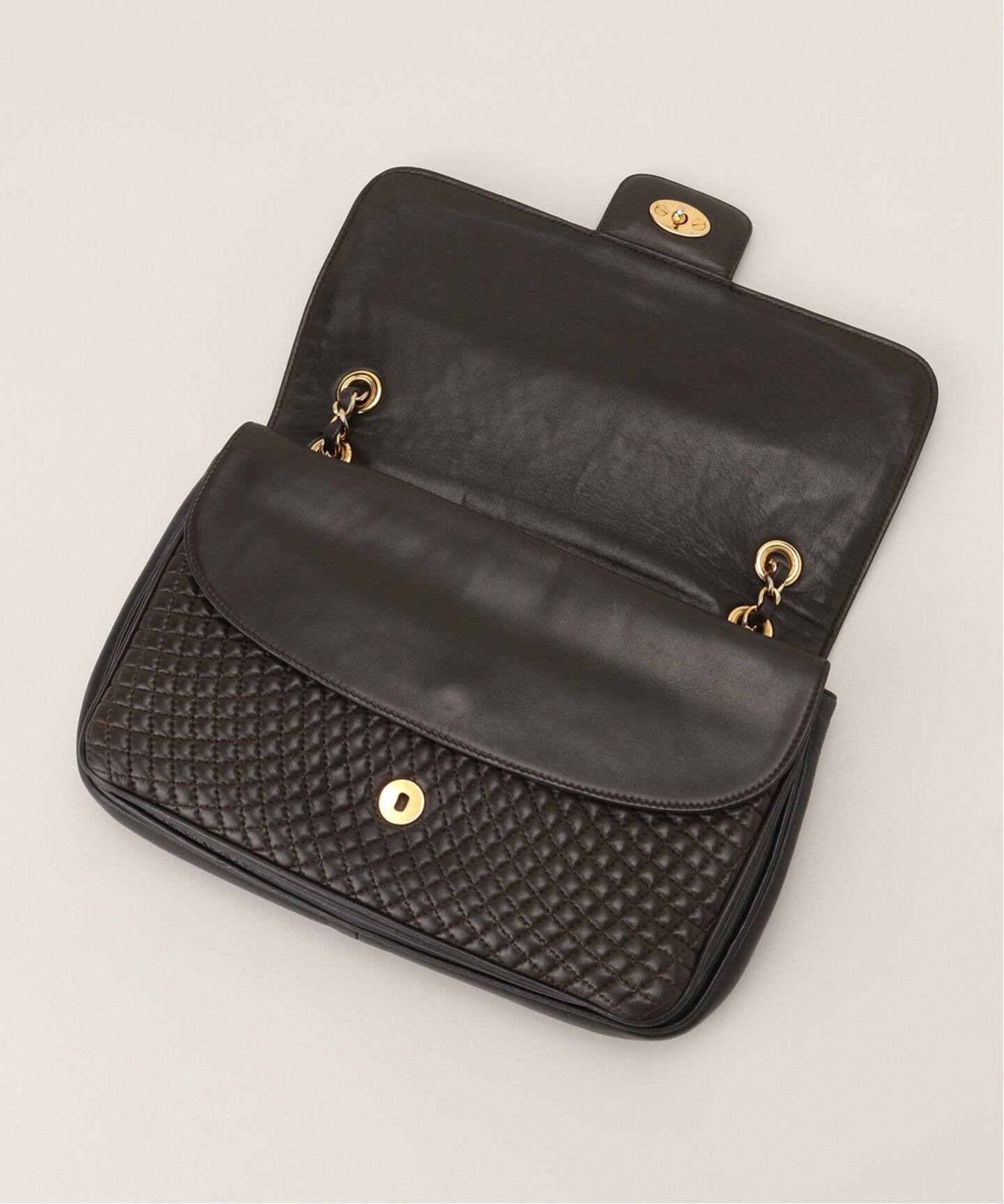 Bally、黒レザー、チェーンバッグ、クラッチバッグ、ビンテージ、袋 