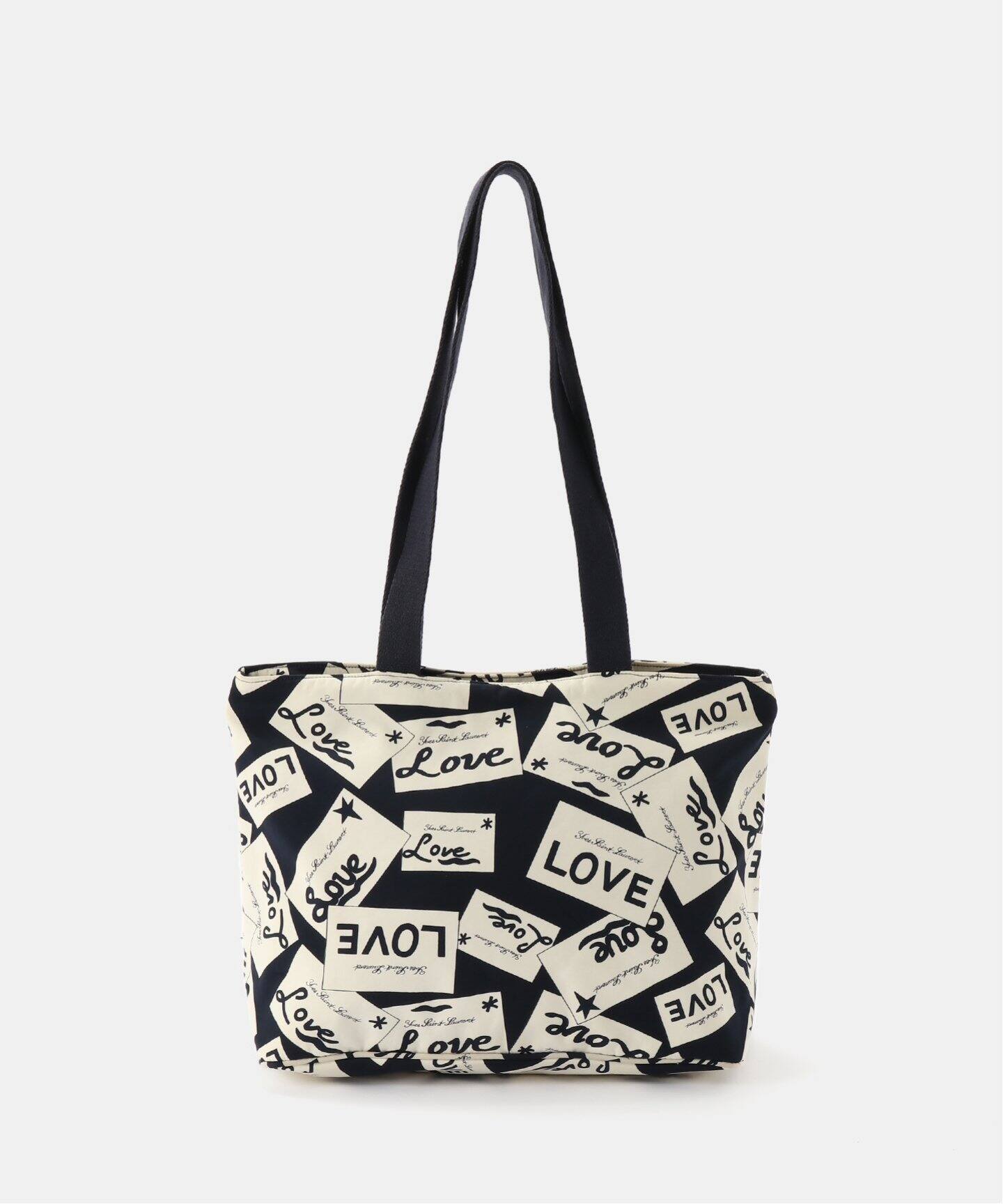 VINTAGE YSL/イヴ サンローラン】love logo トートバッグ（トート 