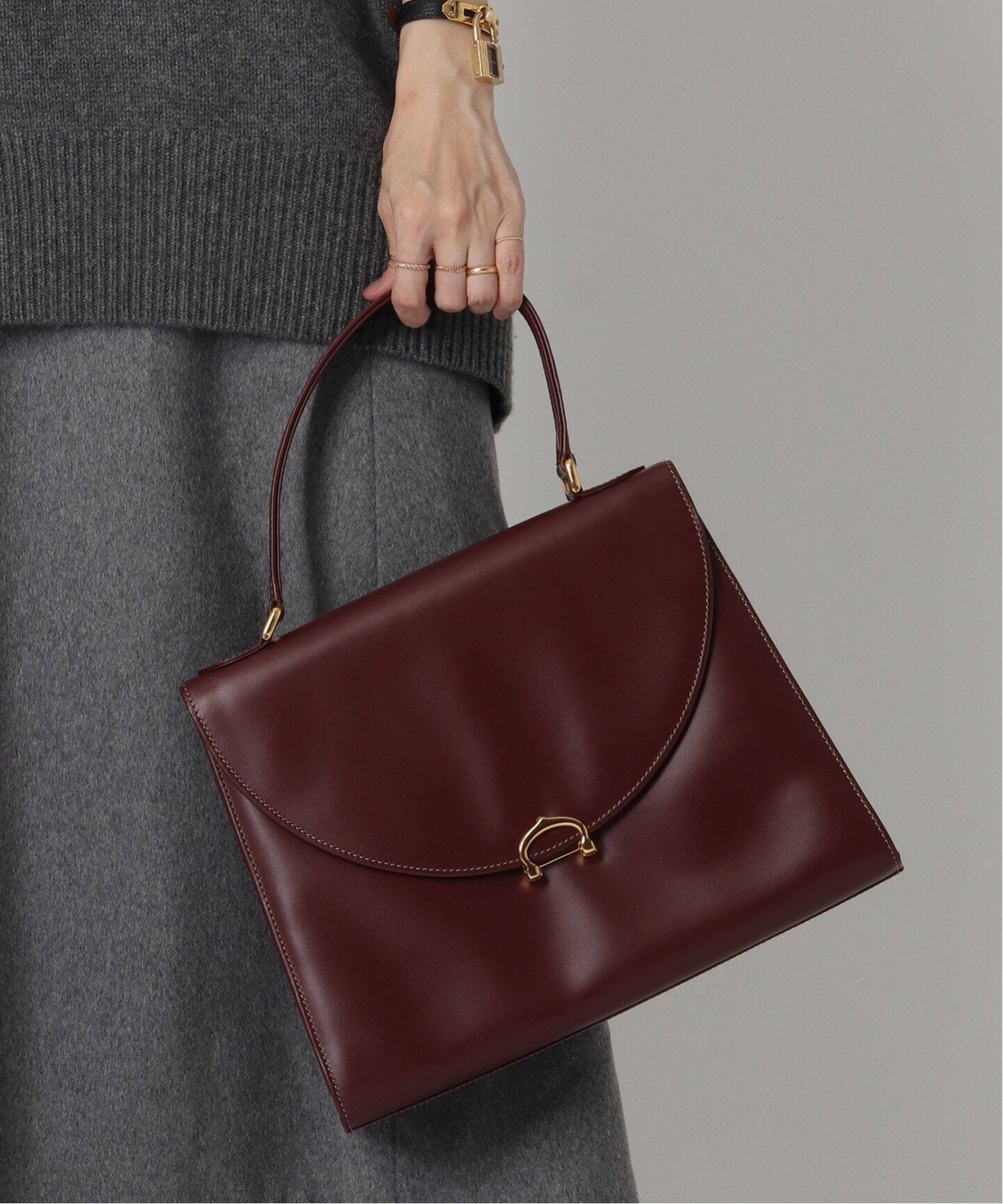 Cartier マストラインハンドバックボルドー 