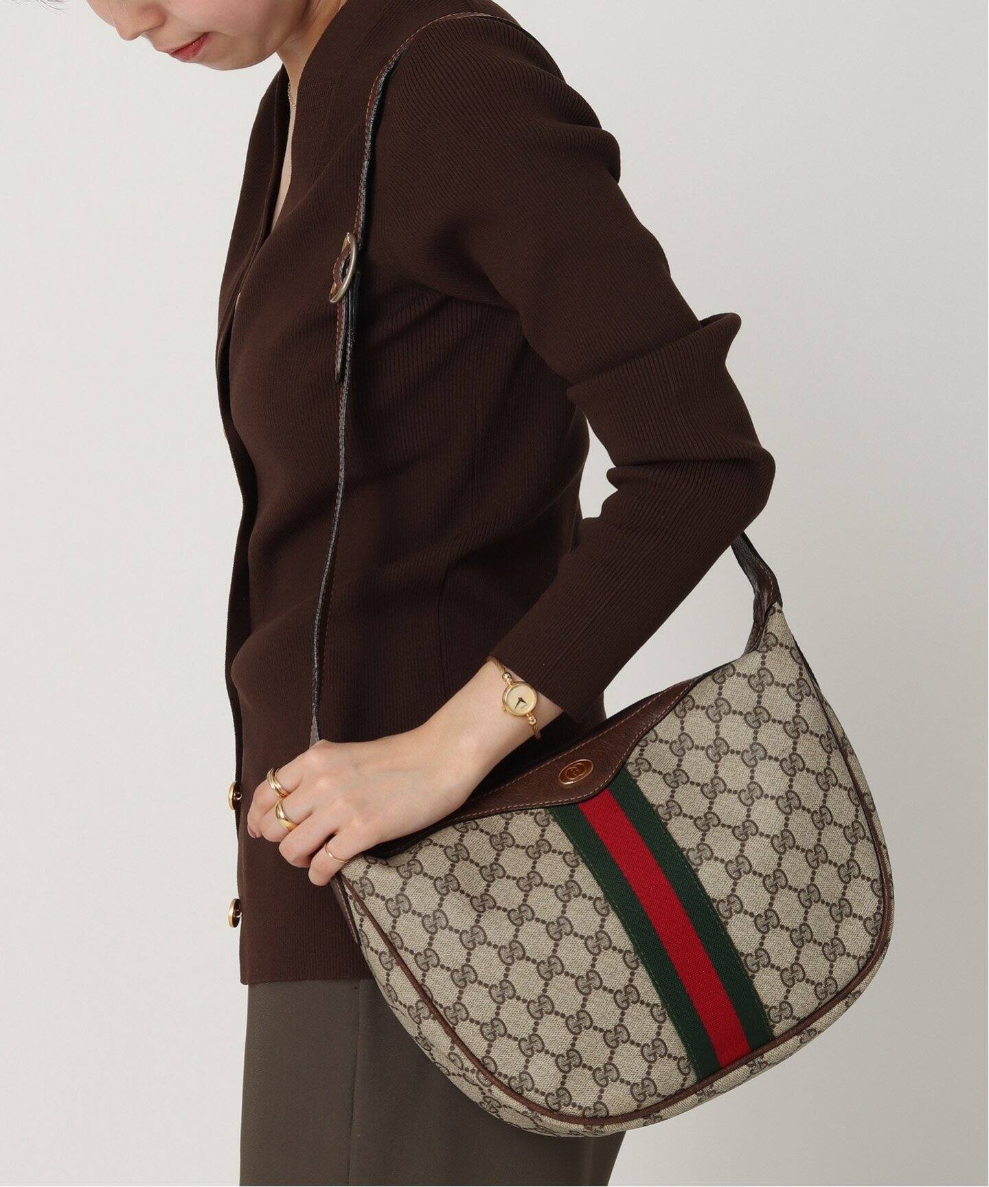 ◉グッチ◉ヴィンテージ / リボン / GGマーク / ショルダーバッグ