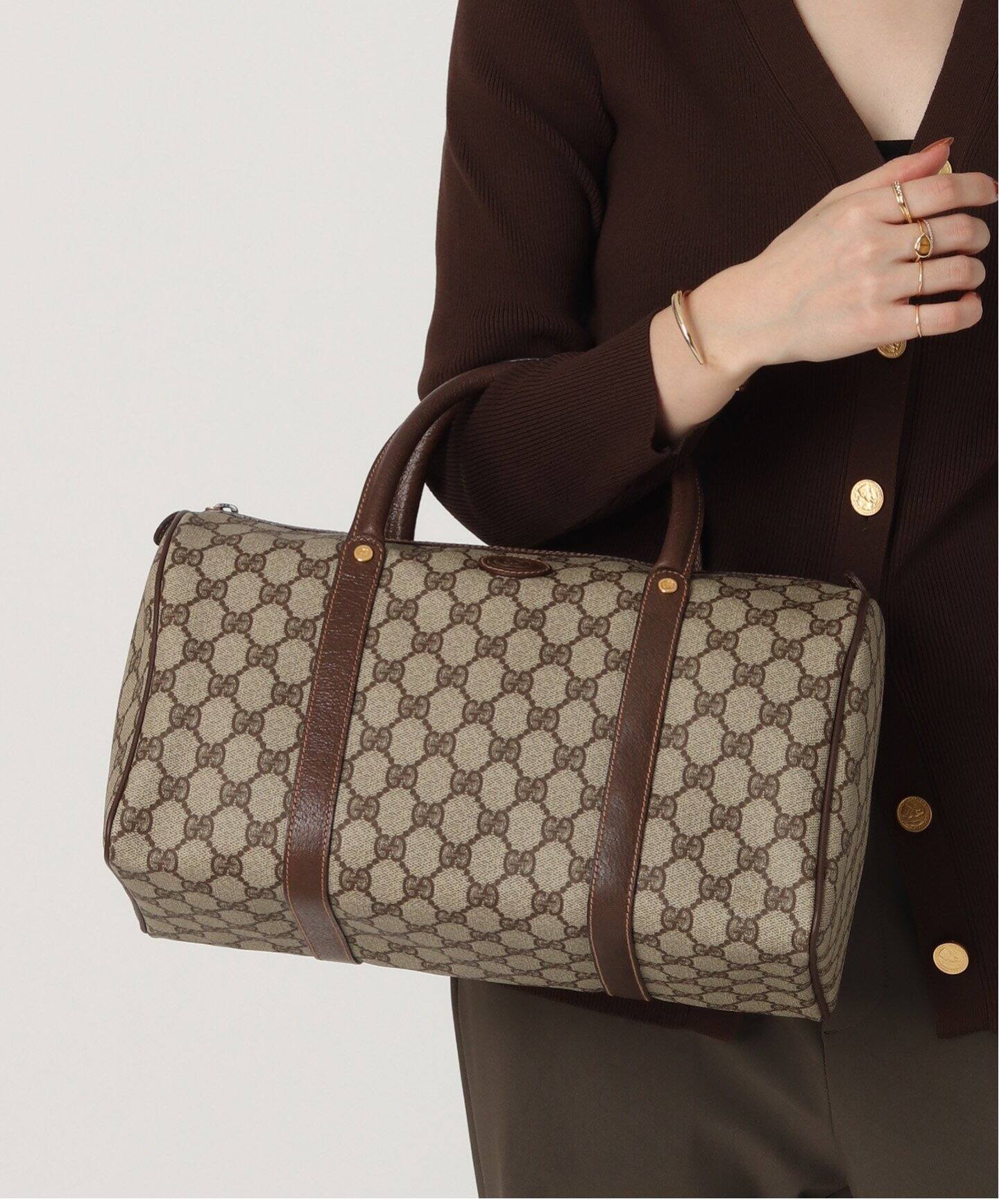 VINTAGE GUCCI/グッチ】GG ボストンバッグ 32（ボストンバッグ 