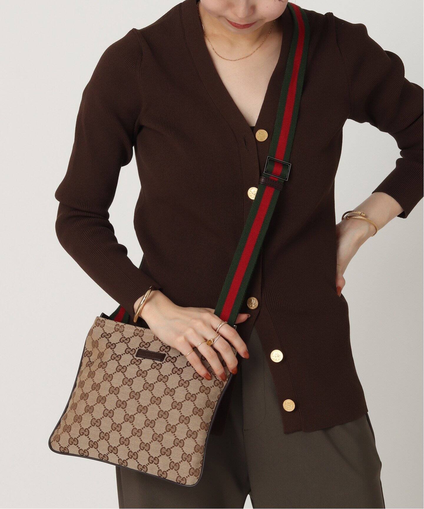 VINTAGE GUCCI/グッチ】GG ミニショルダーバッグ（ショルダー 
