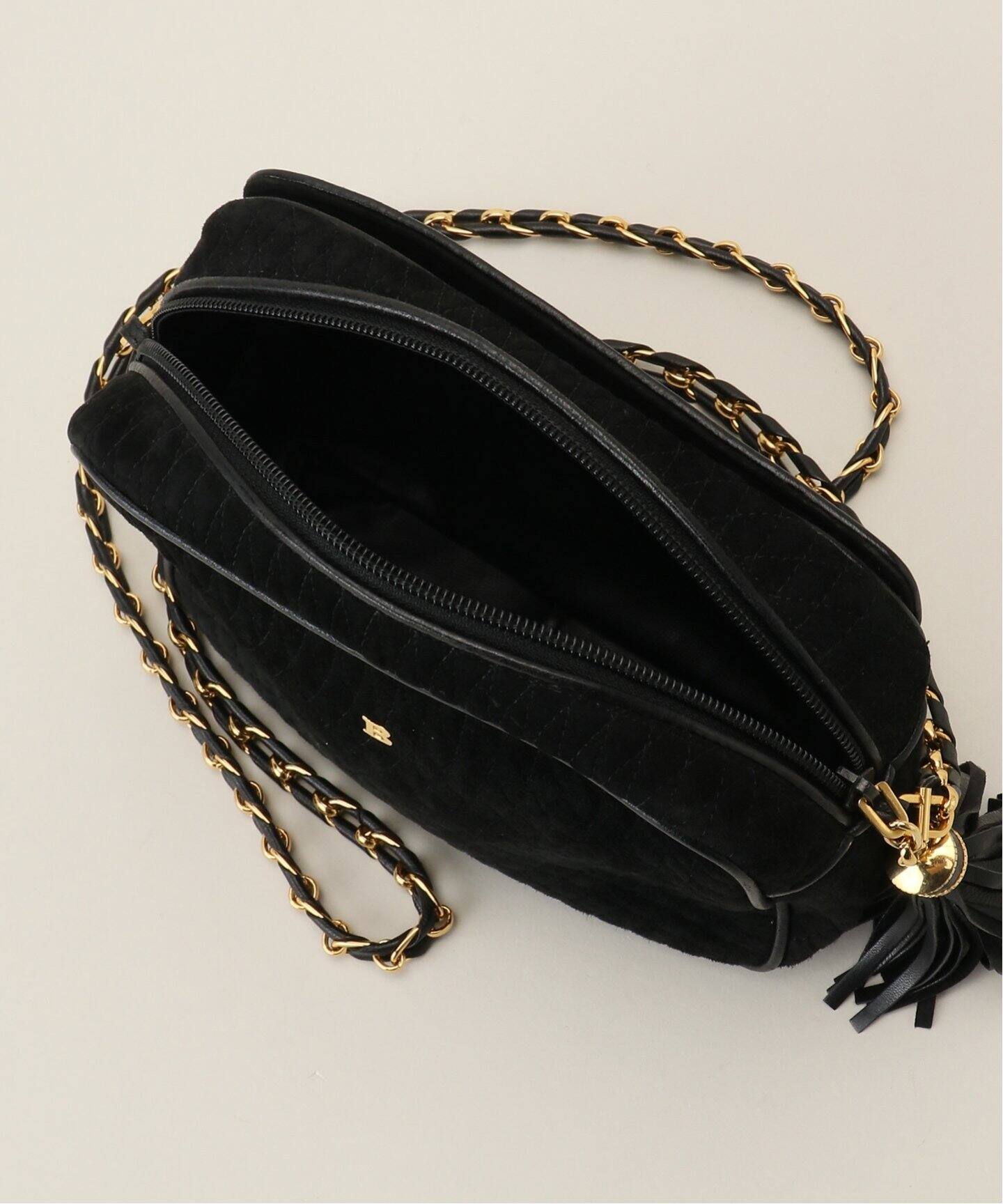 VINTAGE BALLY/バリー】チェーンショルダーバッグ suede（ショルダー 