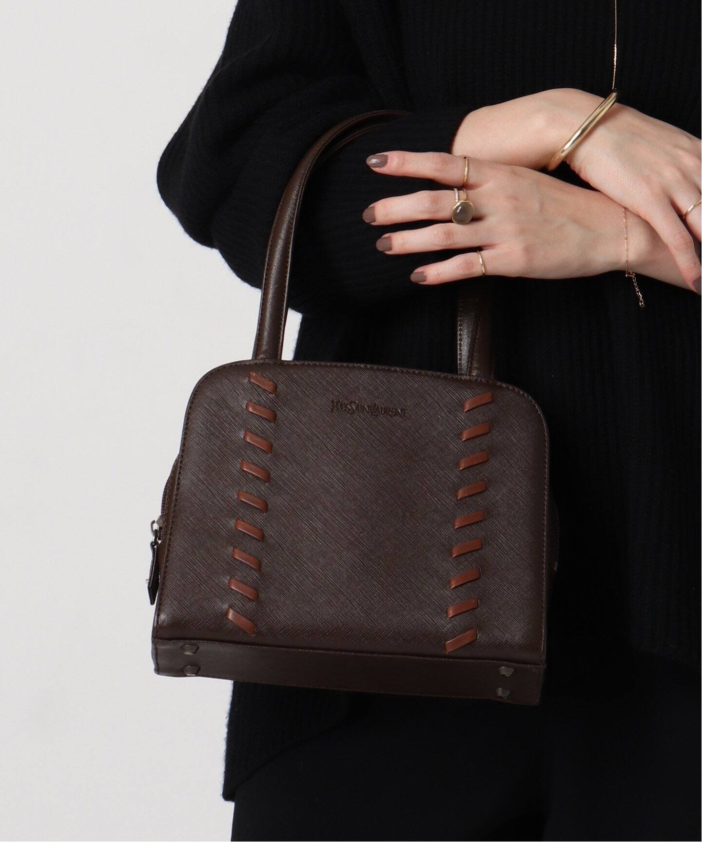 VINTAGE YSL/イヴ サンローラン】ハンドバッグ（ハンドバッグ 