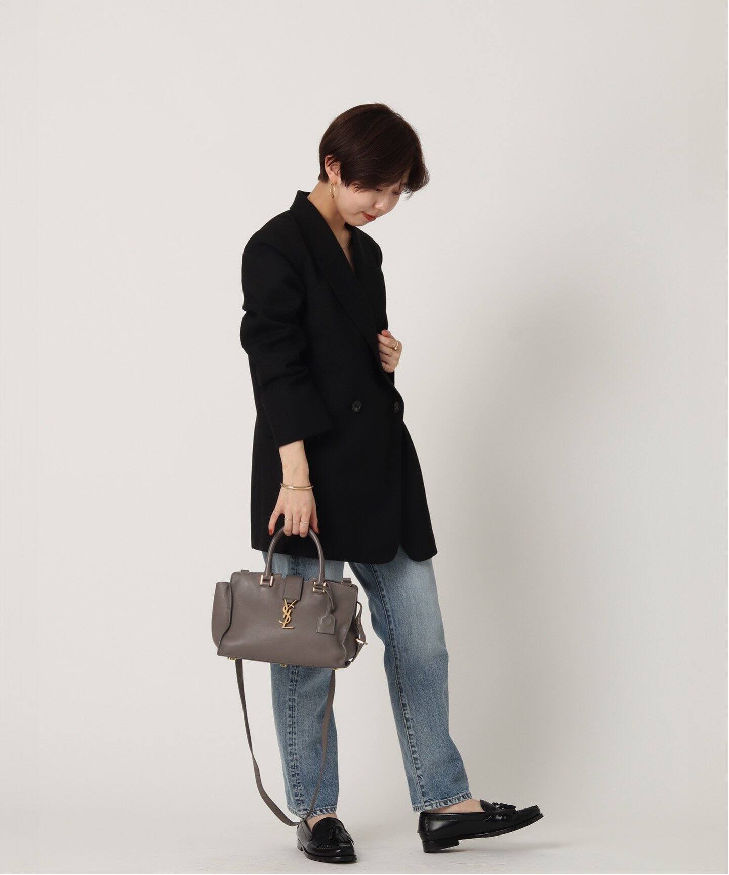VINTAGE YSL/イヴ サンローラン】Baby cabas（ボストンバッグ 